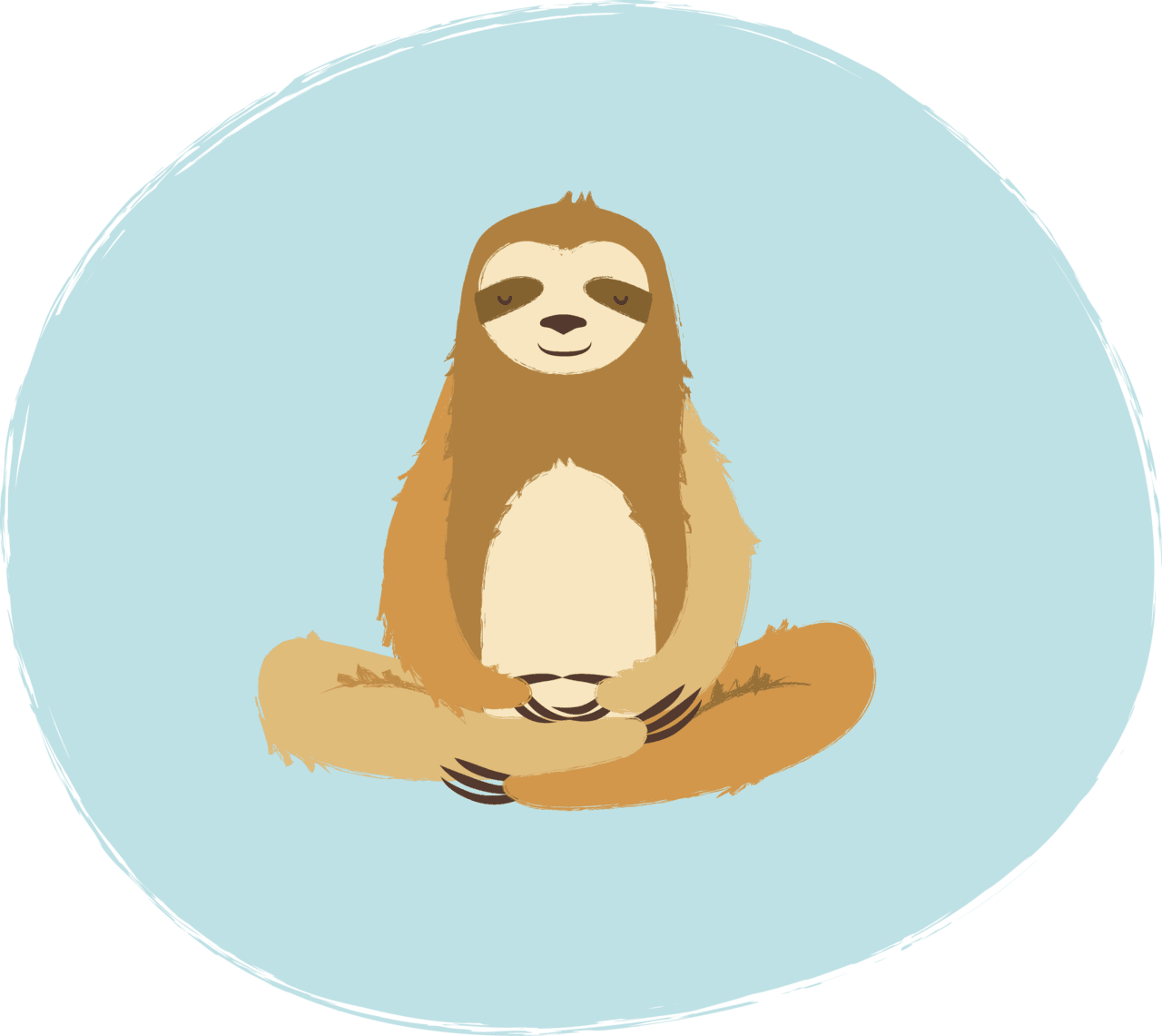 Sloth medit lajh clipart transparent