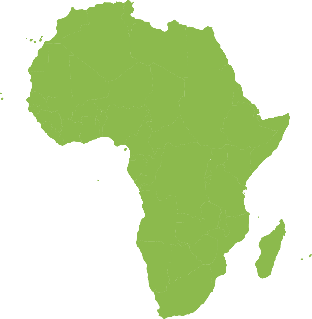 Map africa continent vector graphic clipart