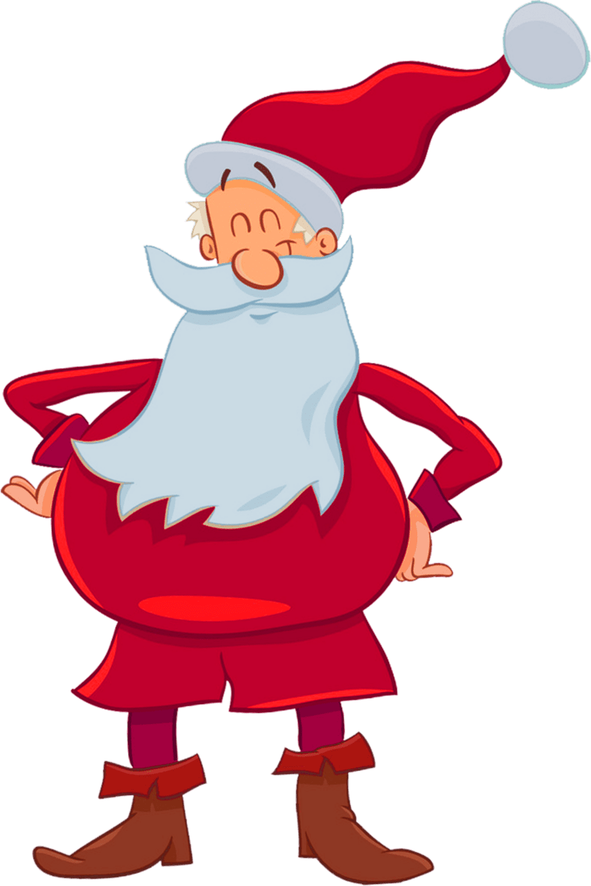 Funny santa claus character cartoon vector image clipart