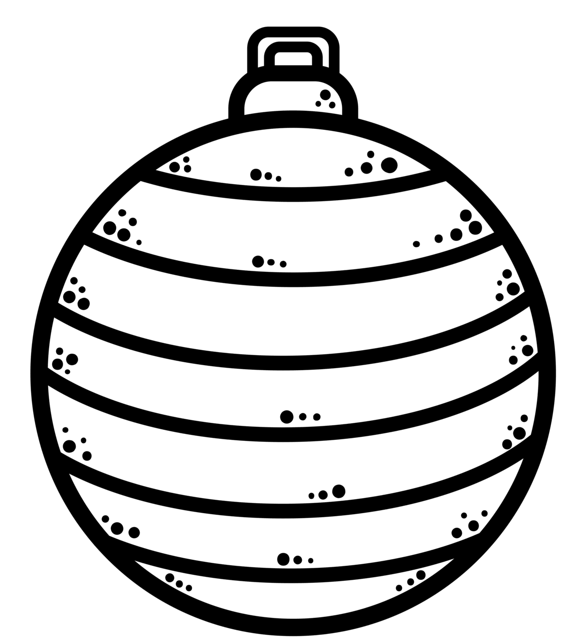 Christmas black and white pin page clipart image 2