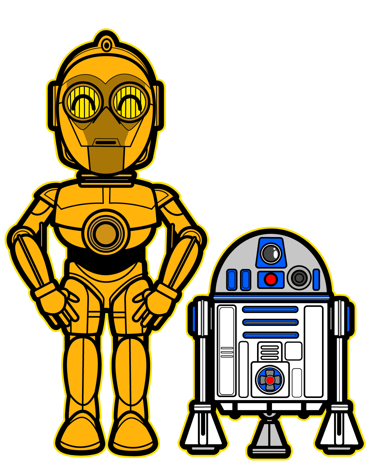 Star wars kawaii saga created by kepa lyco clipart background