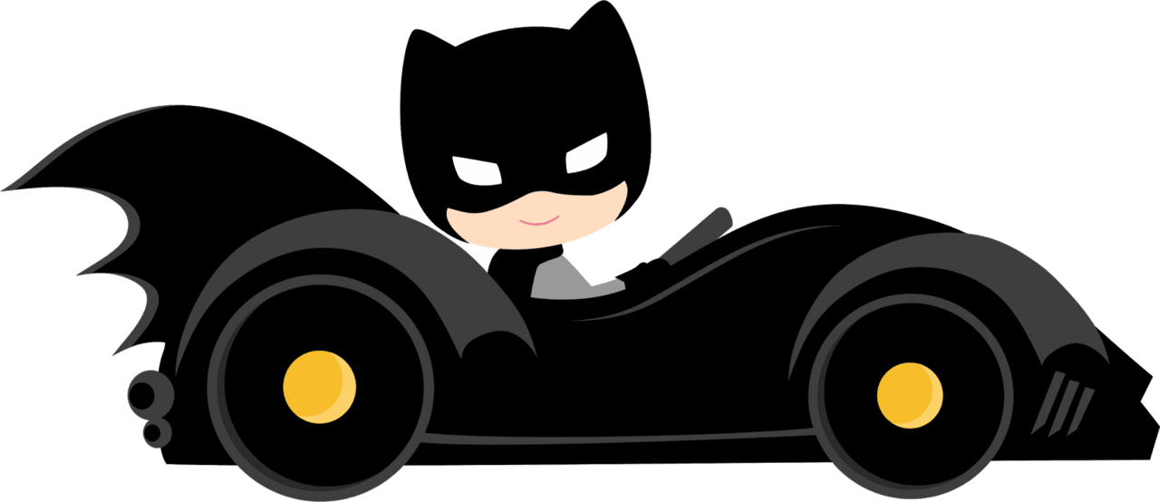 Characters of batman kids version clipart transparent