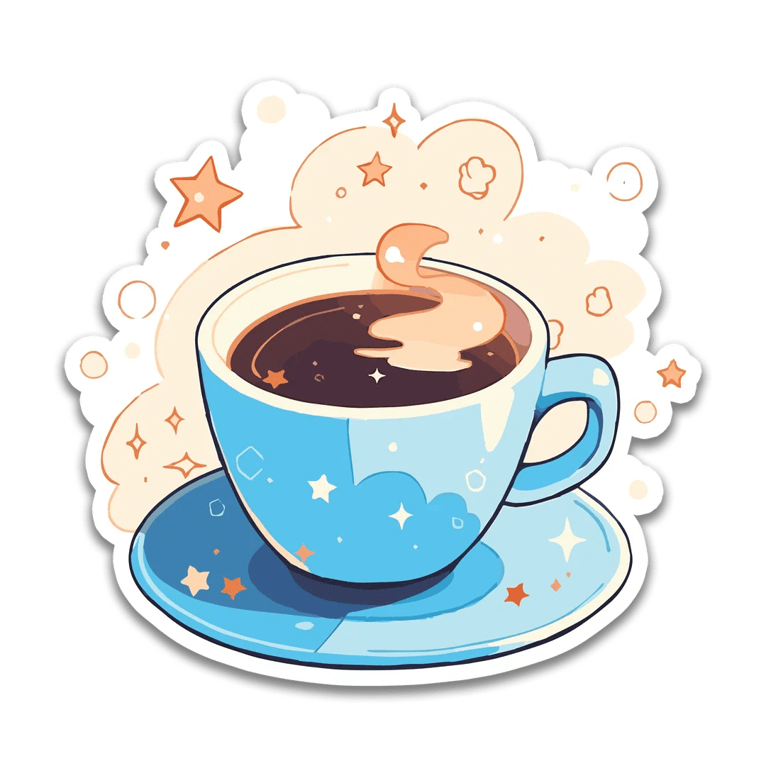 Hot chocolate coffee mug sticker shop clipart photo