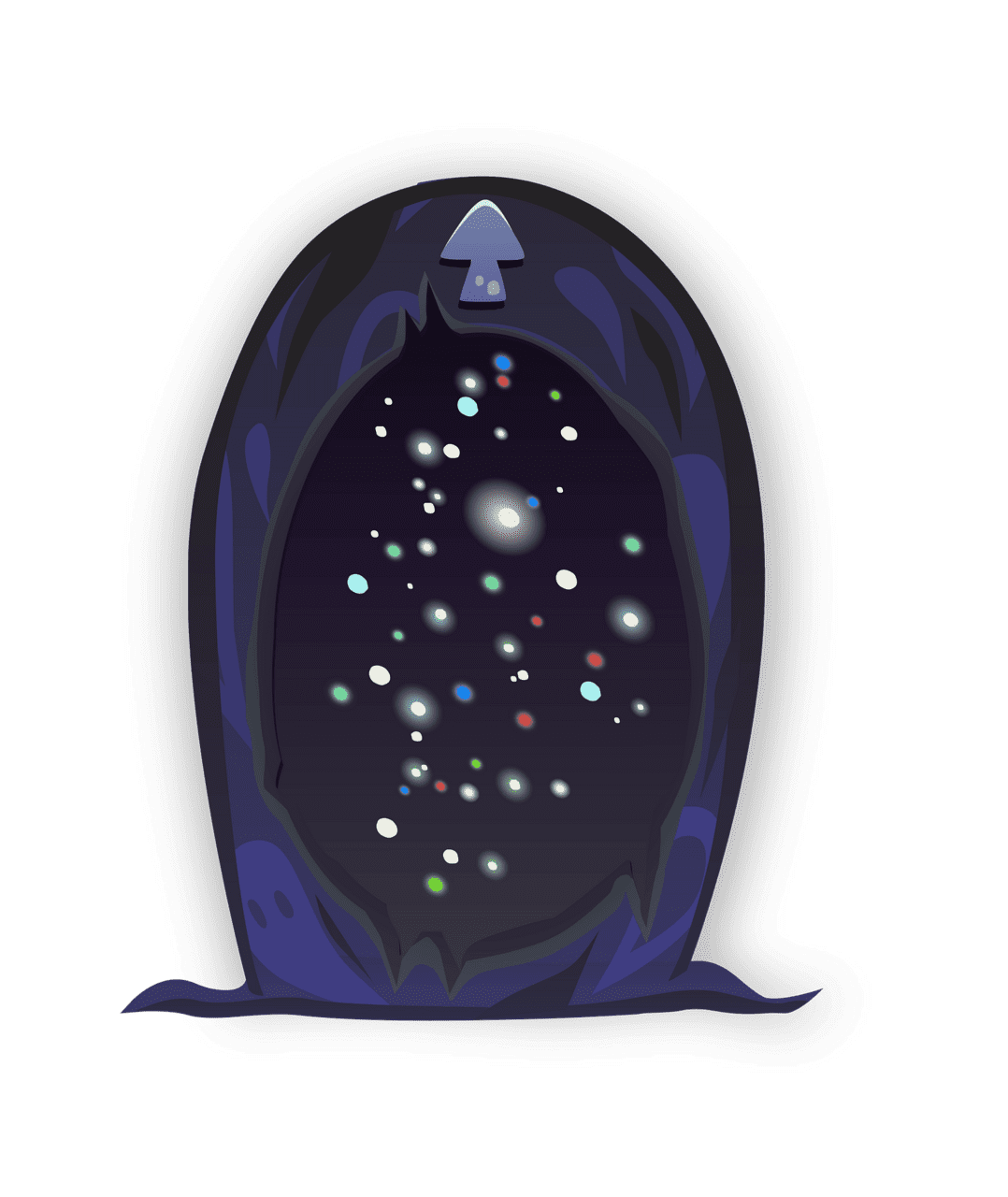 Blue space portal door vector clipart images