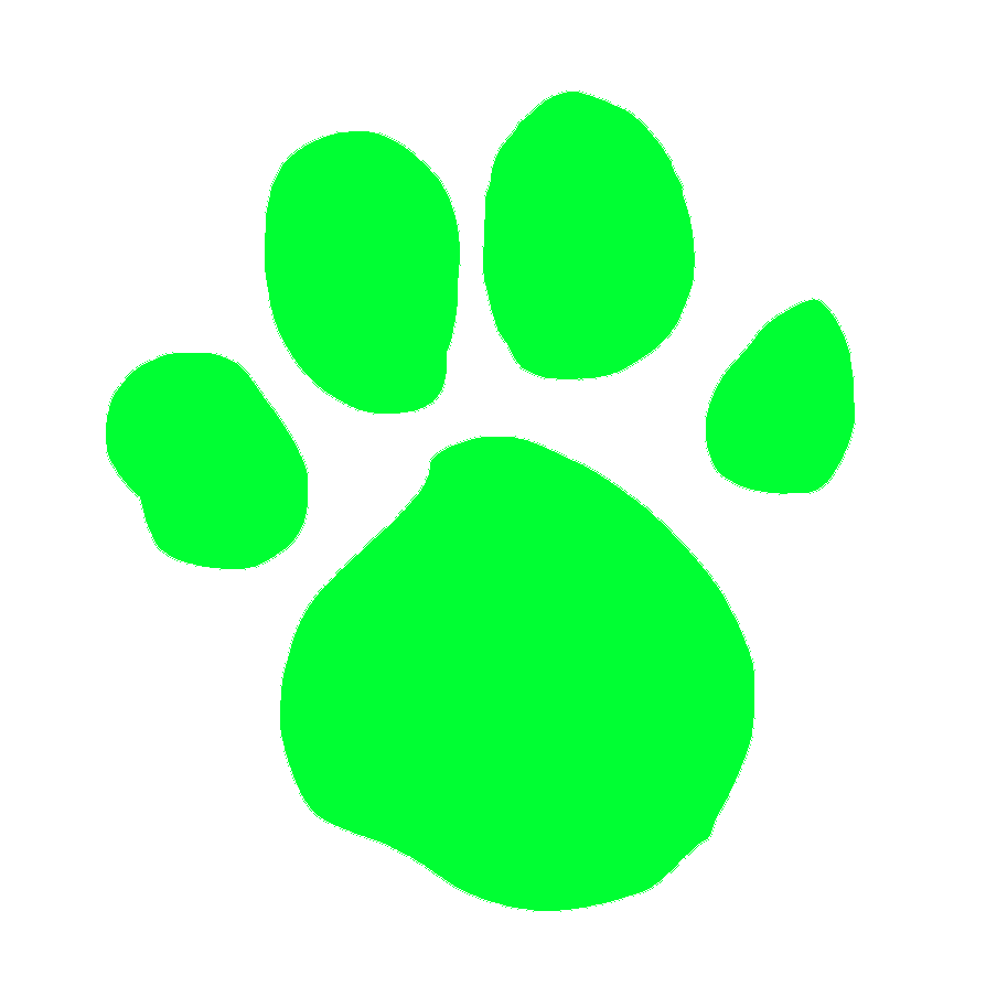 Paw print pin page clipart picture 2