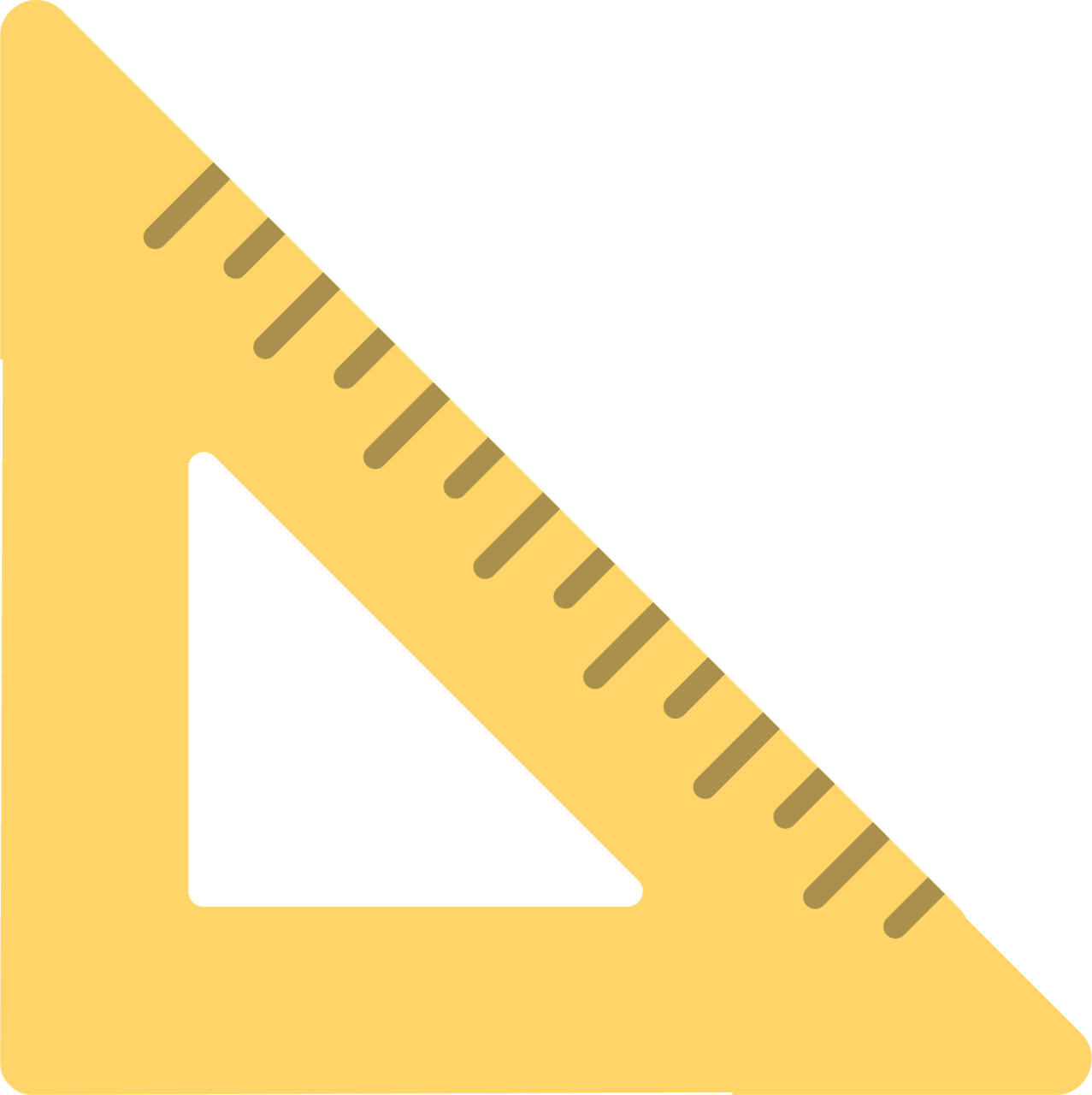 Triangular ruler emoji for clipart image