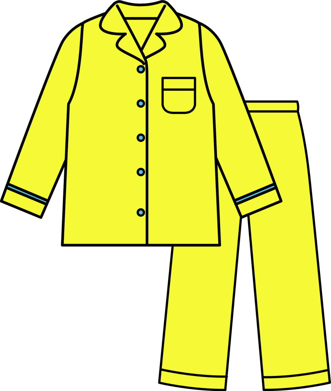 Pajama shirt and pants vector clipart images