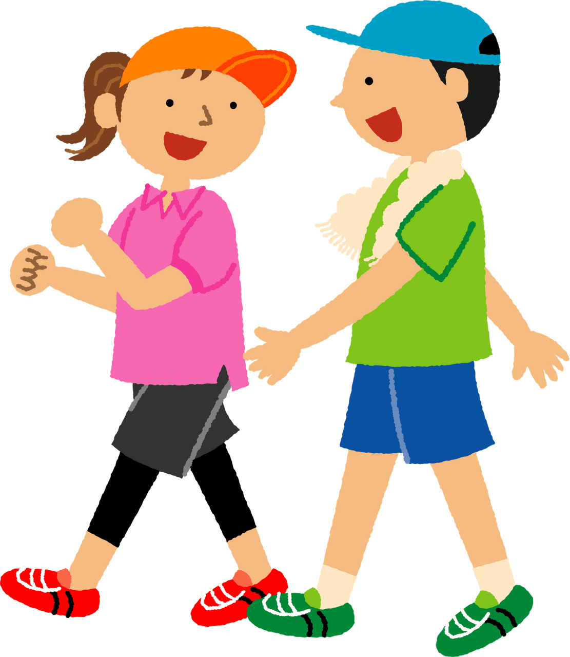 Couple is walking vector clipart images