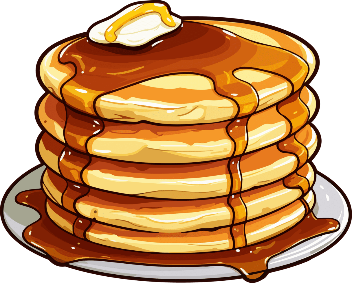 Pancake clipart design logo