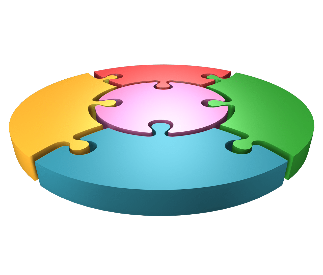 Jigsaw puzzle rainbow image clipart