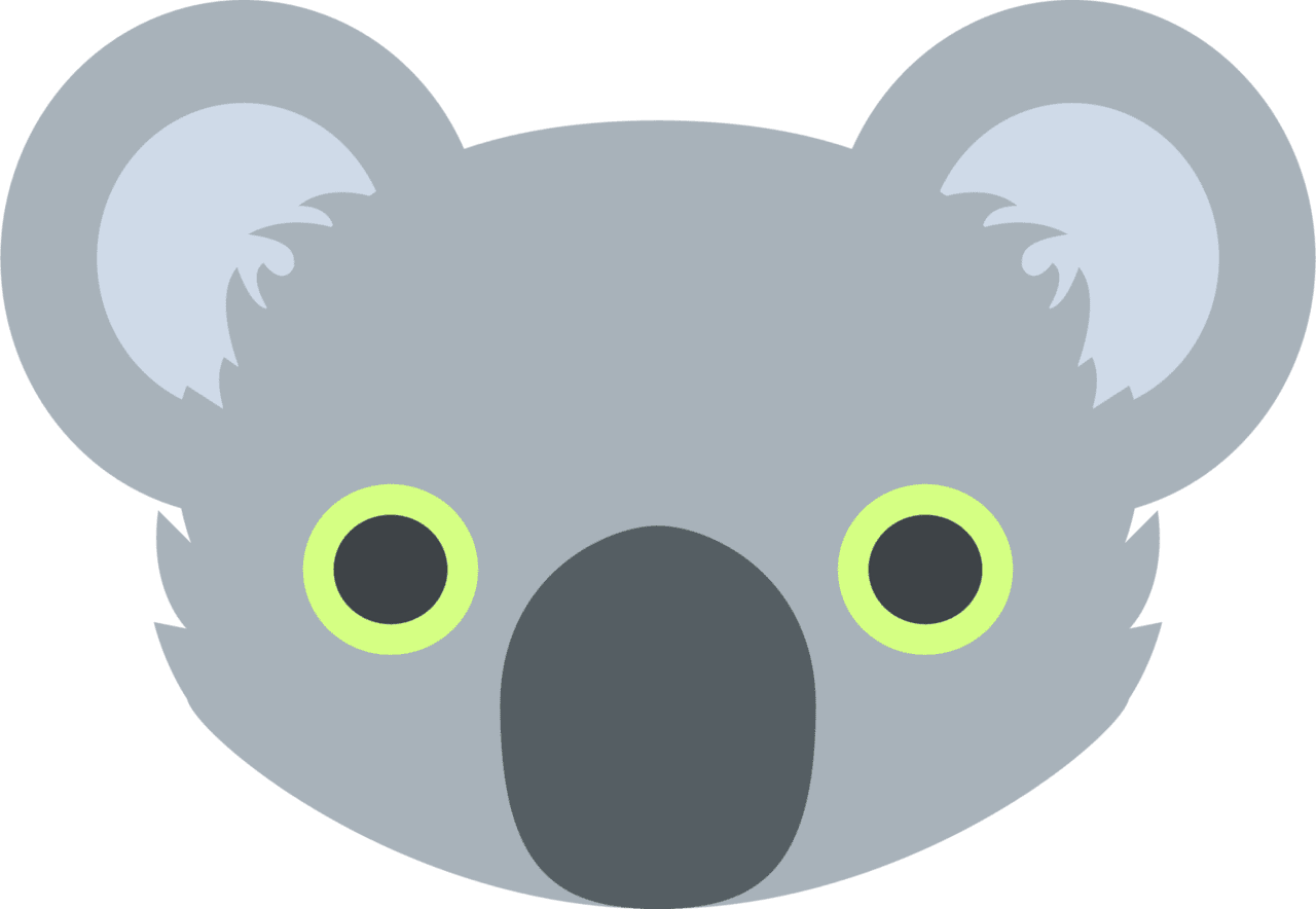 Koala emoji for clipart transparent