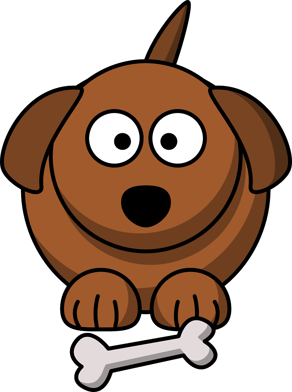 Photo of dog bone brown face cute from clipart