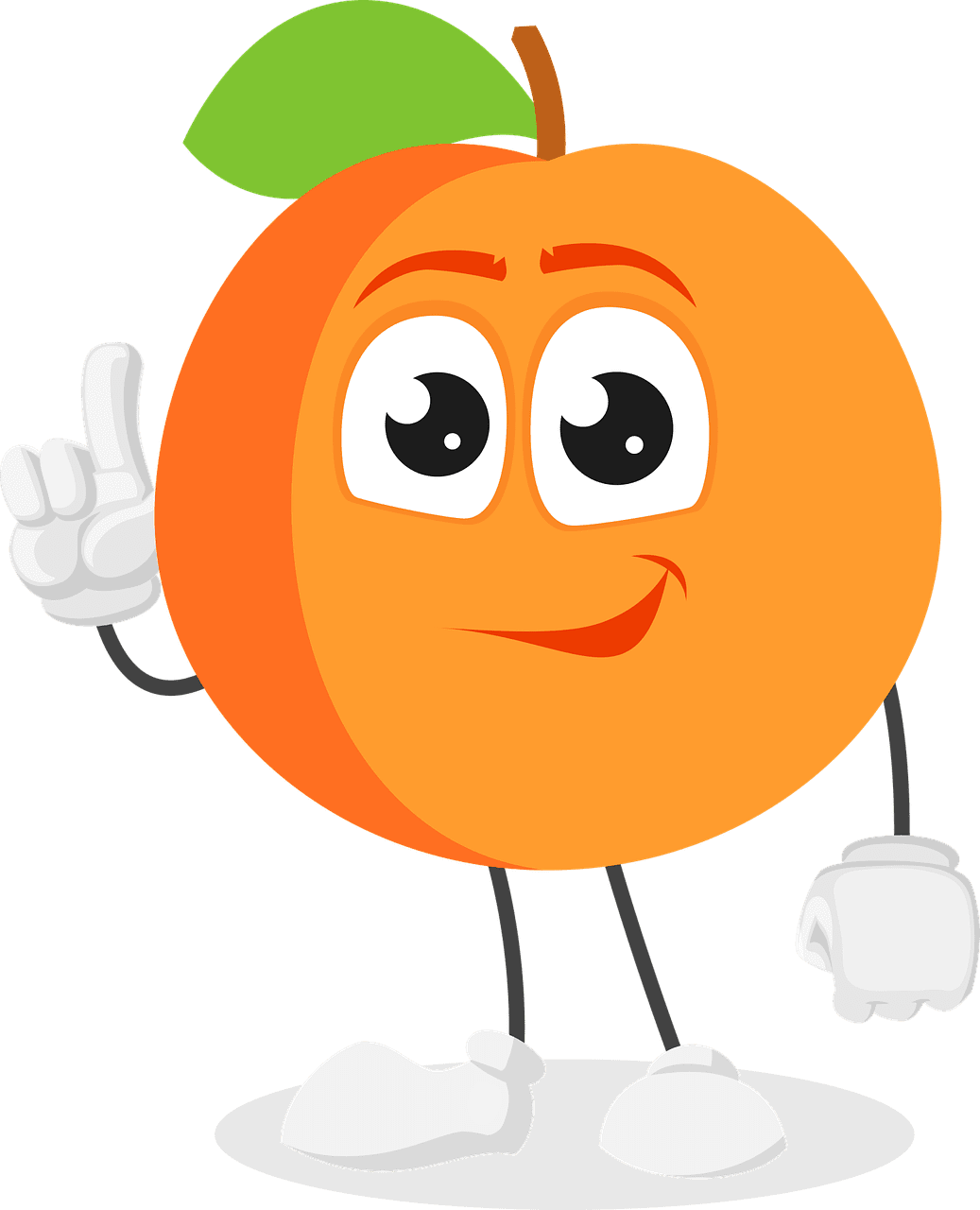 Peach fruit cartoon vector graphic clipart