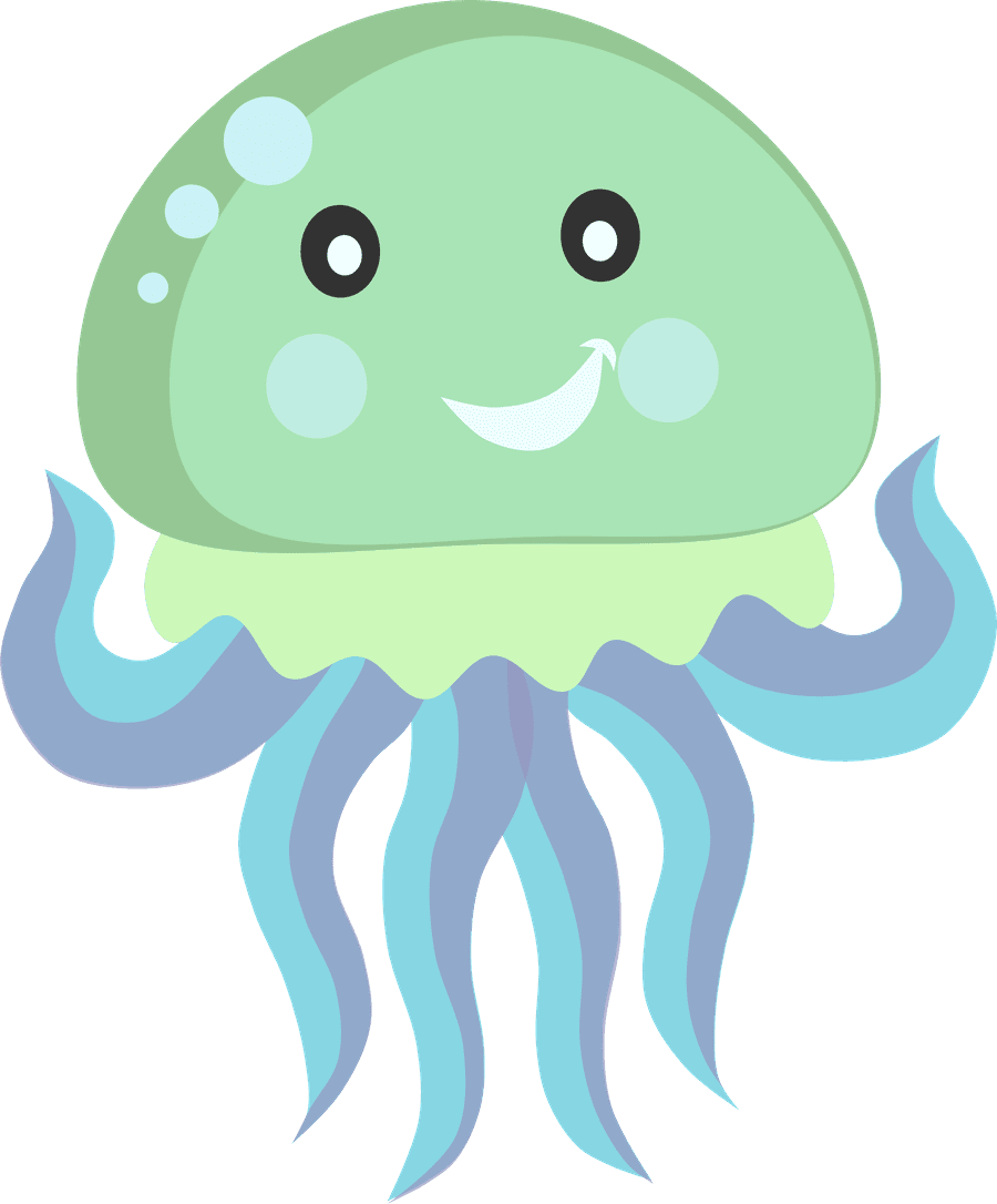 Ocean jellyfish cliparts clipart logo