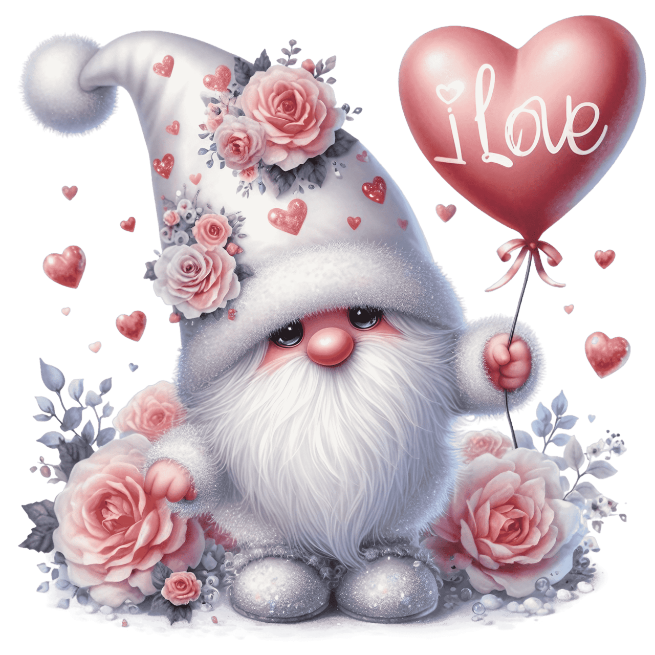 Charming valentine day gnome clipart high res for mercial use free