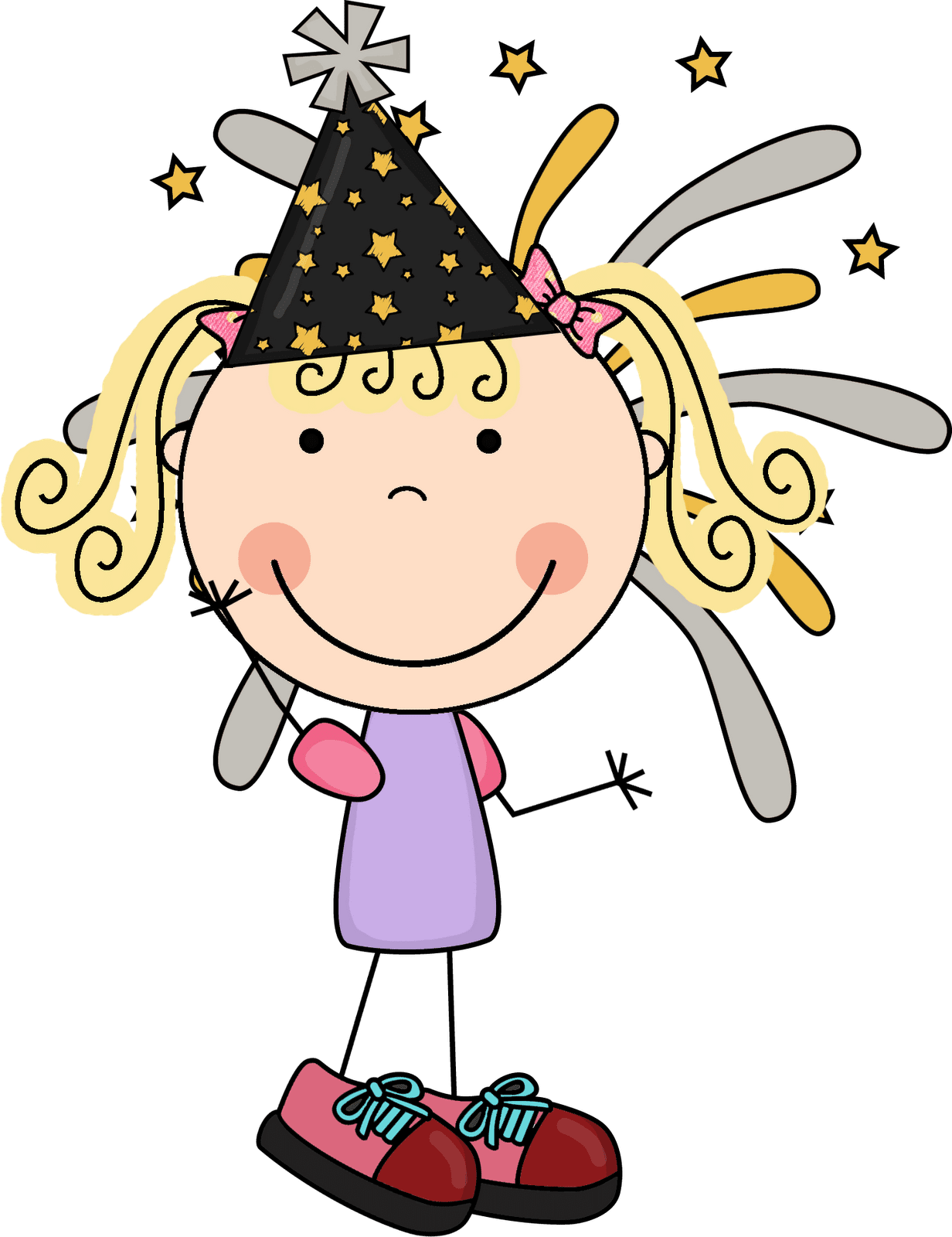 Party hat he teaching heart end of year win prizes clipart clip art