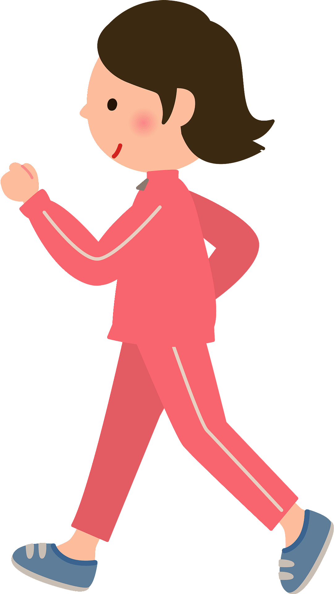 Woman is walking for exercise vector clipart images