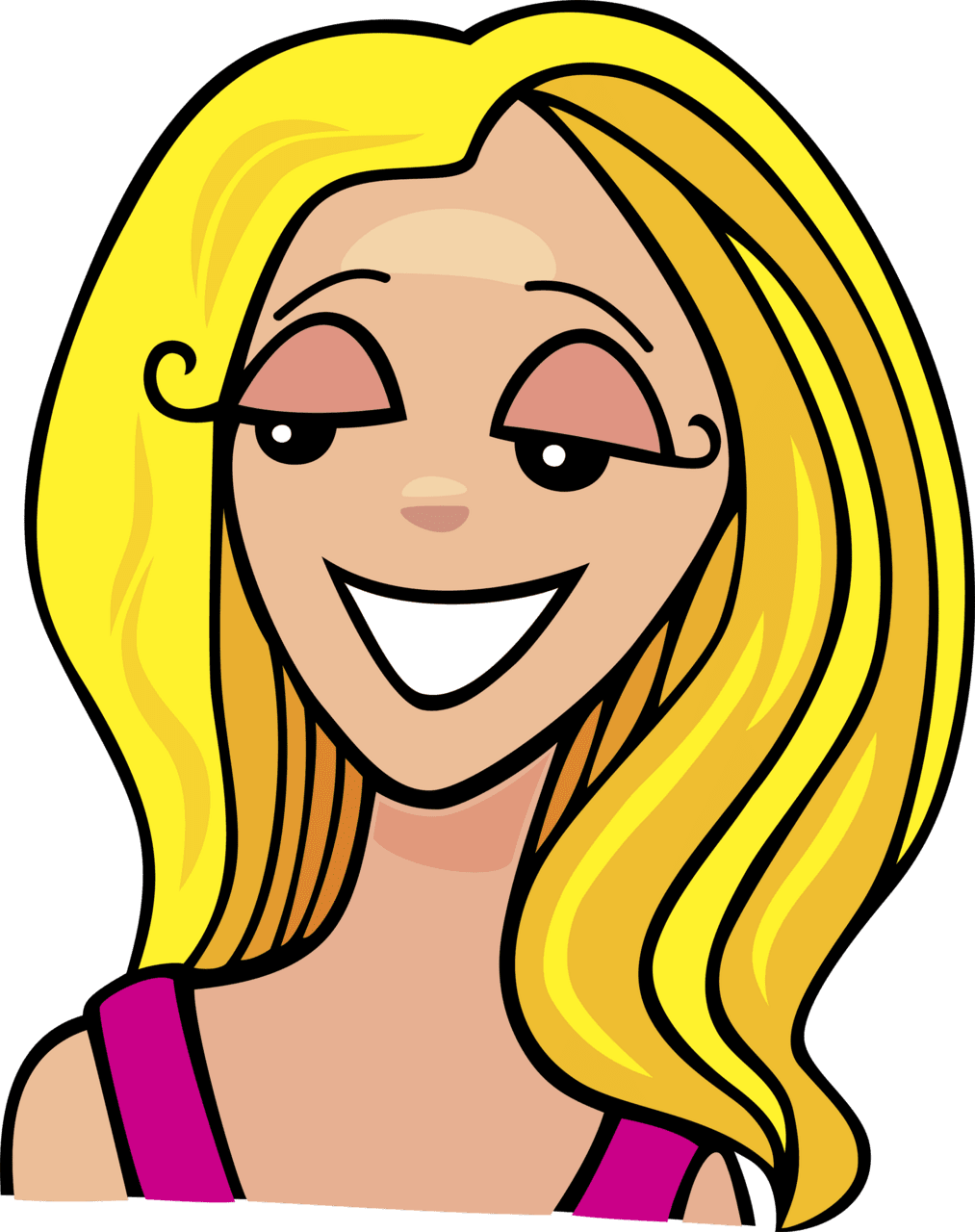Smile blond hair clipart picture