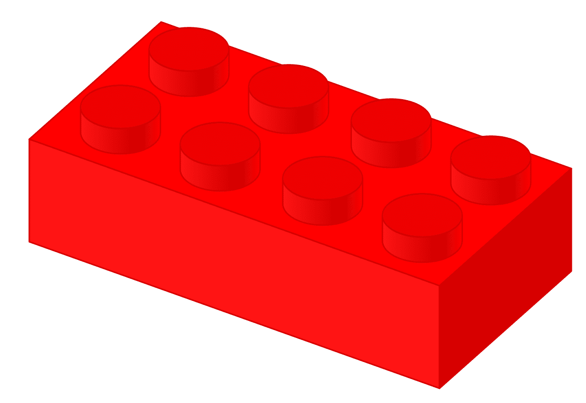 Lego plastic brick red clipart background