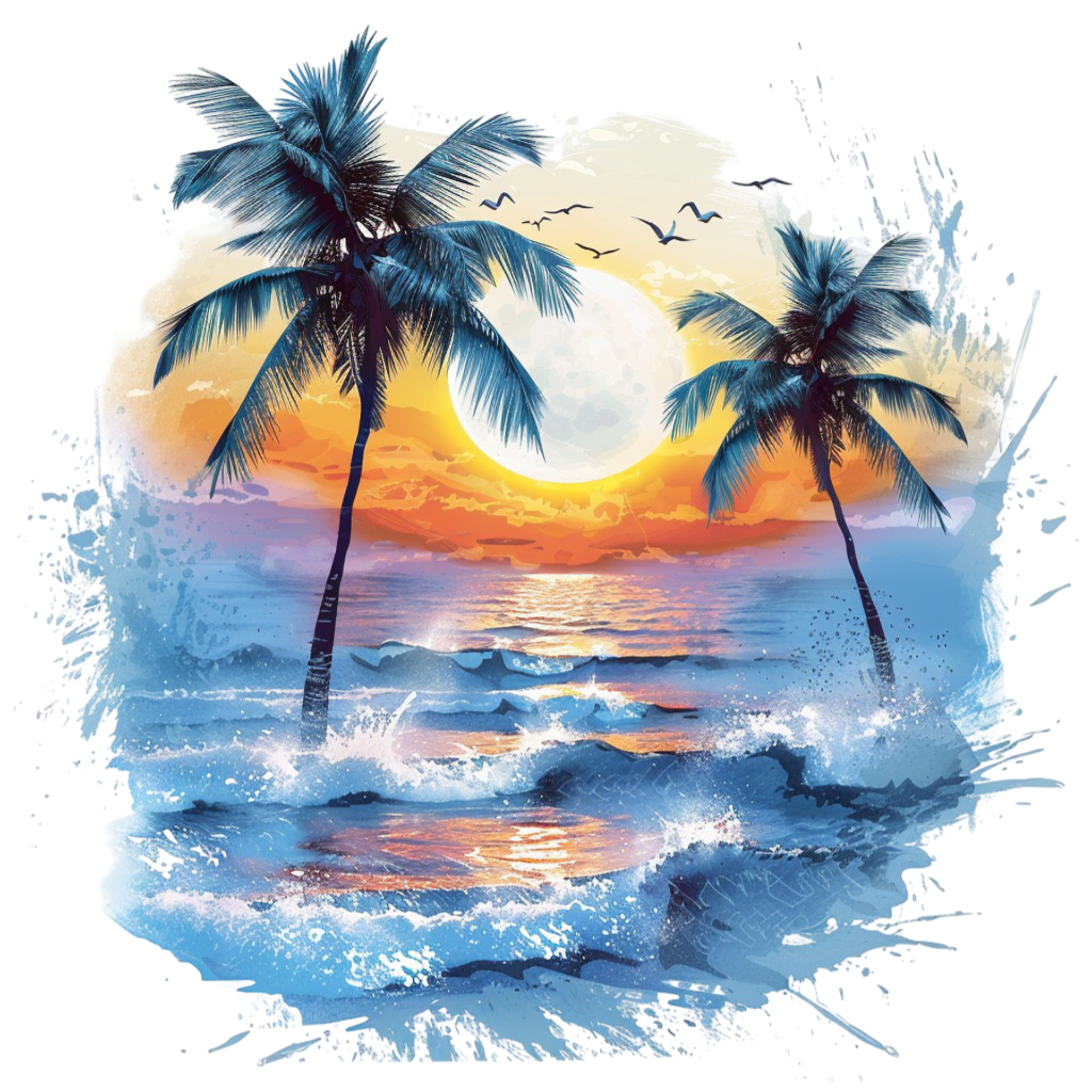 Sunset pin page clipart vector