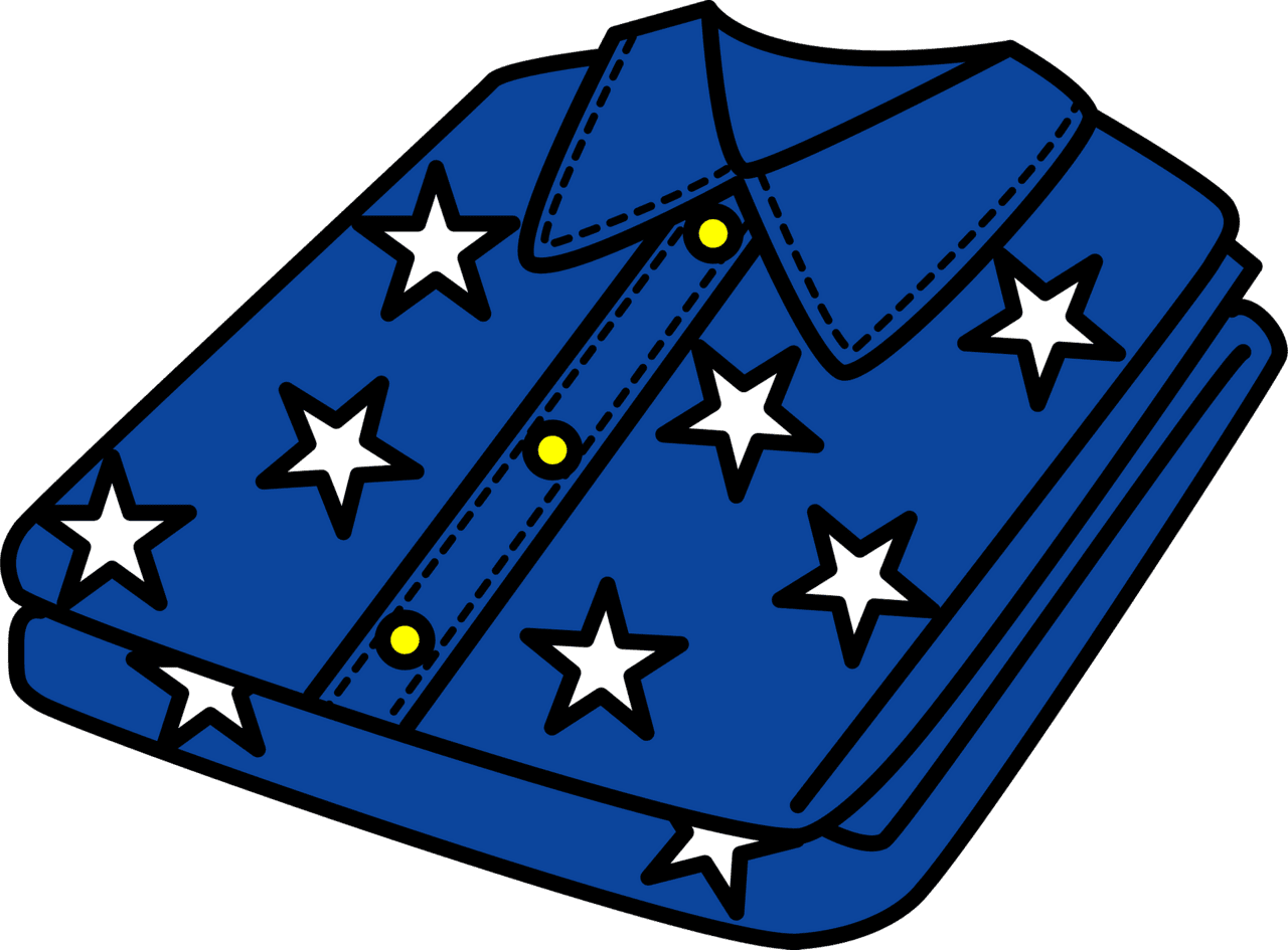 Blue pajama with star pattern vector clipart images