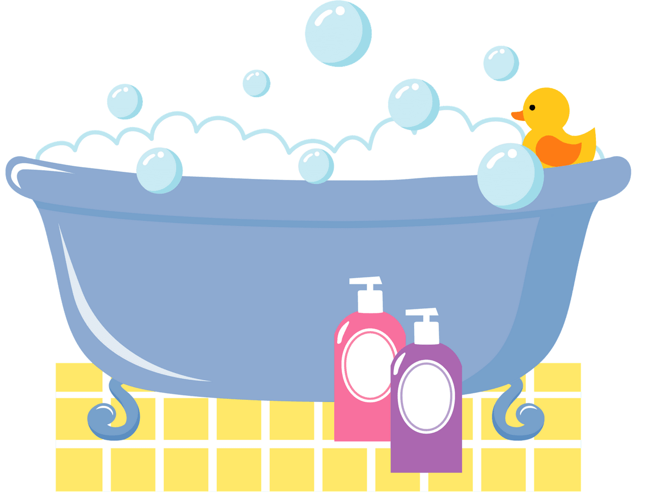 Bubble bath vector clipart images
