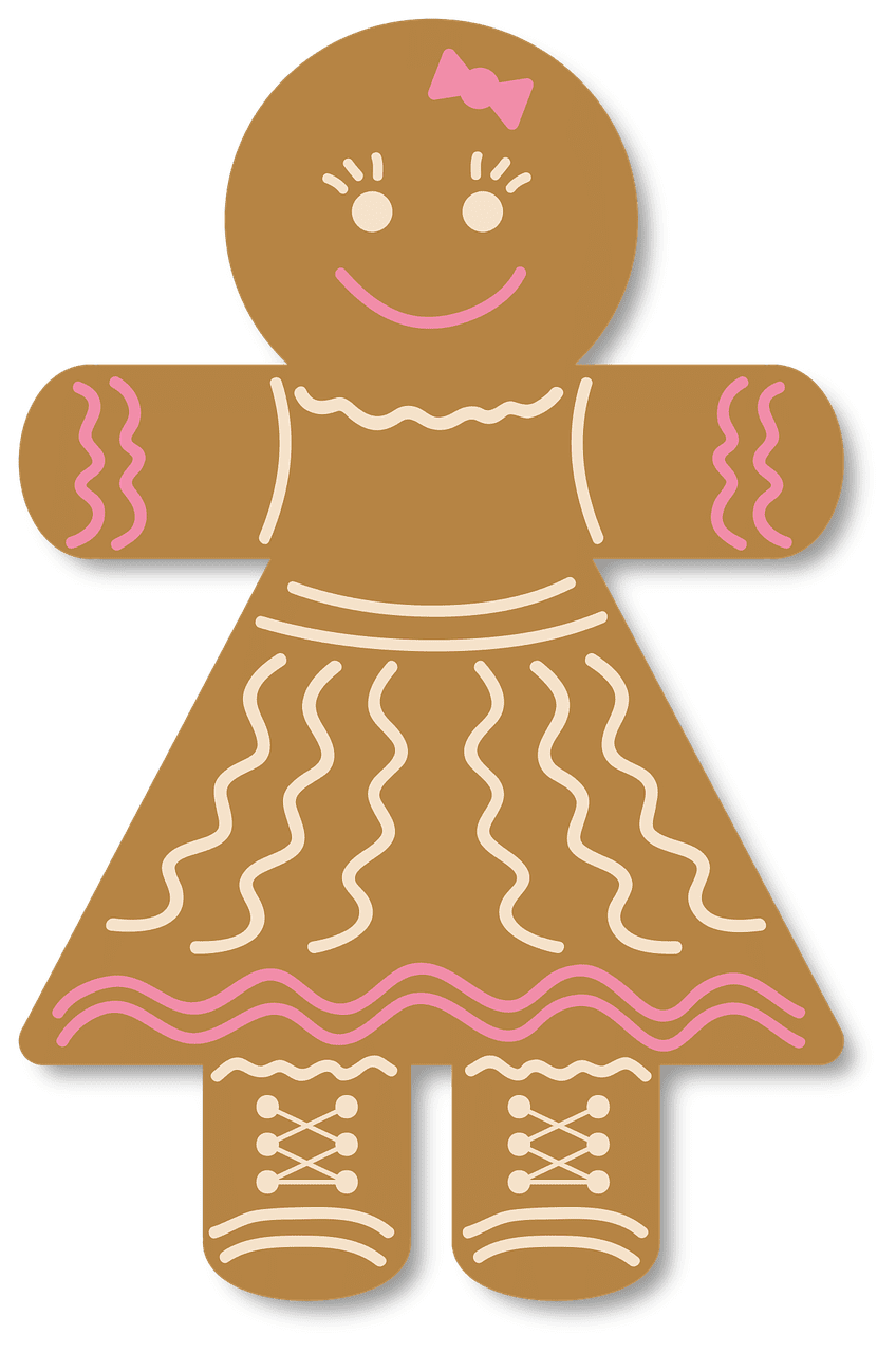 Gingerbread christmas holiday vector graphic clipart