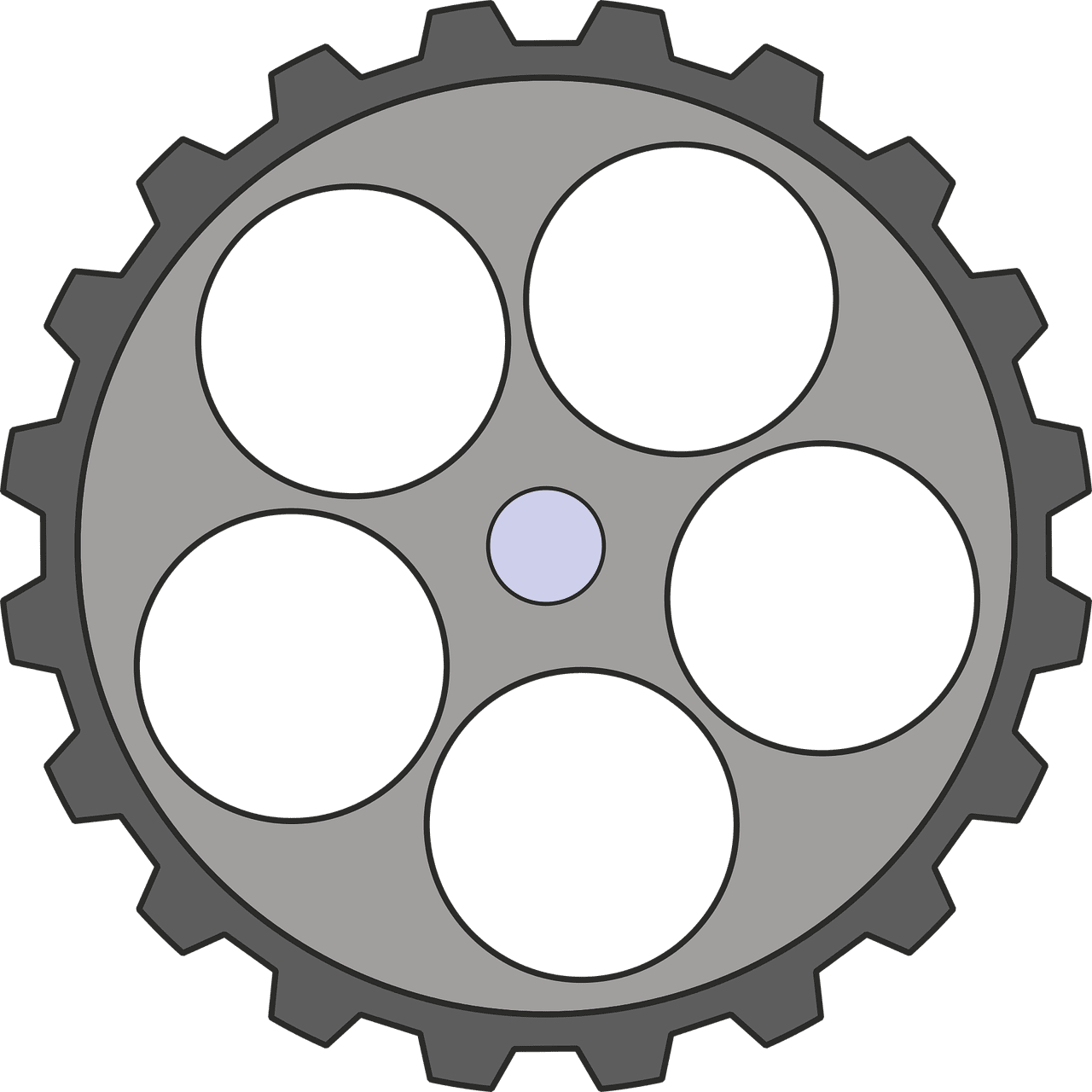 Gear mechanics transmission vector graphic clipart