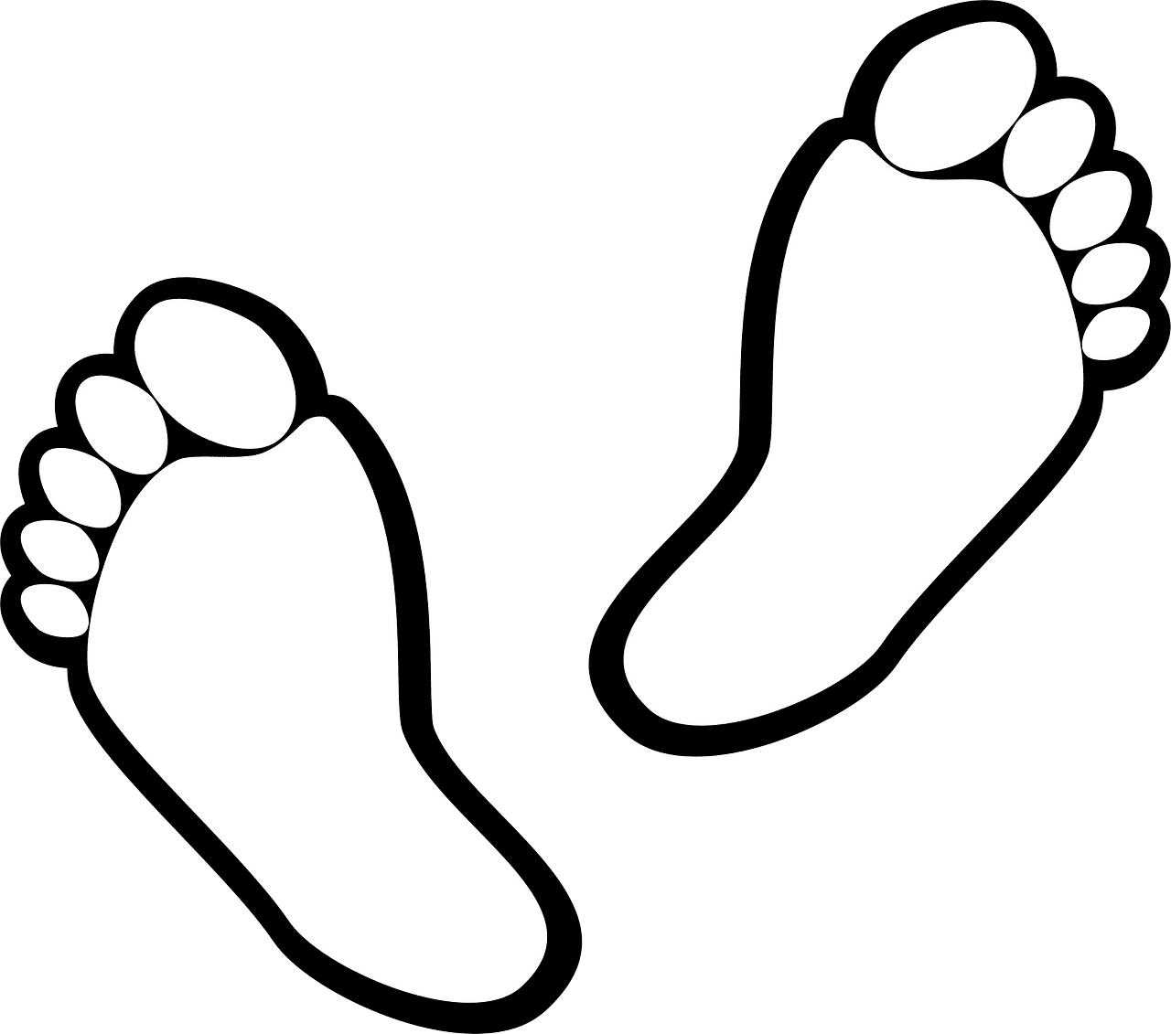 Foot prints vector clipart images