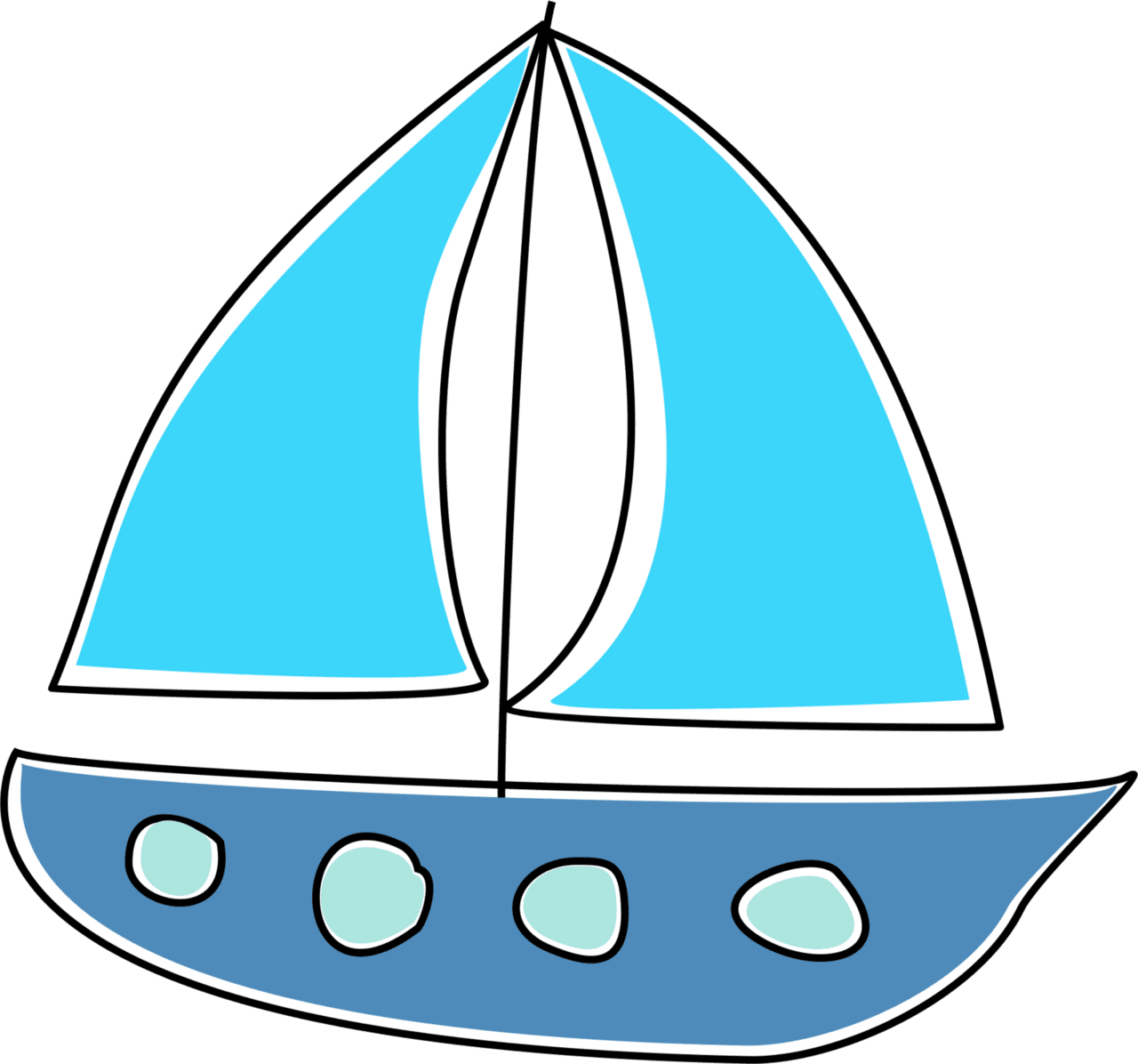 Sailboat topo de bolo aqu ela origamiami clipart photo