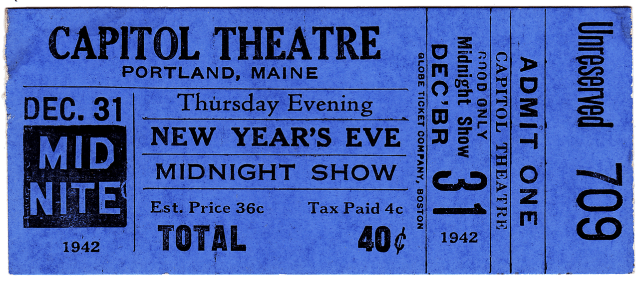 Vintage colorful theatre ticket clipart clip art