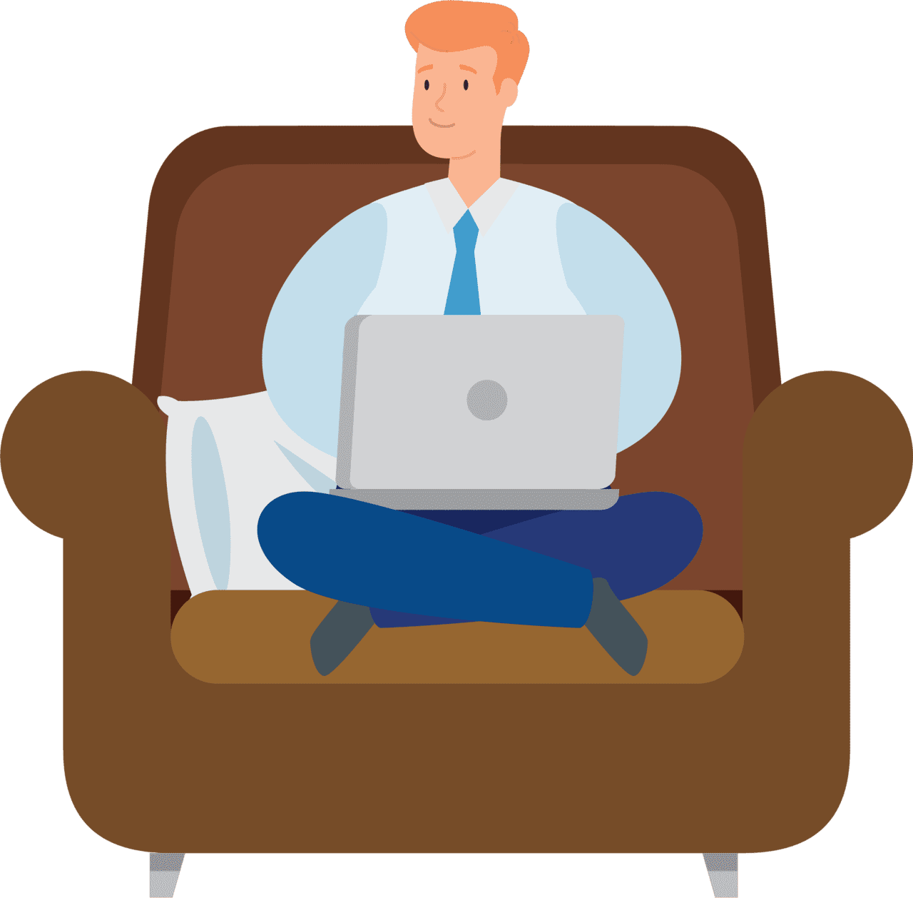 Couch alorica work from home clipart transparent