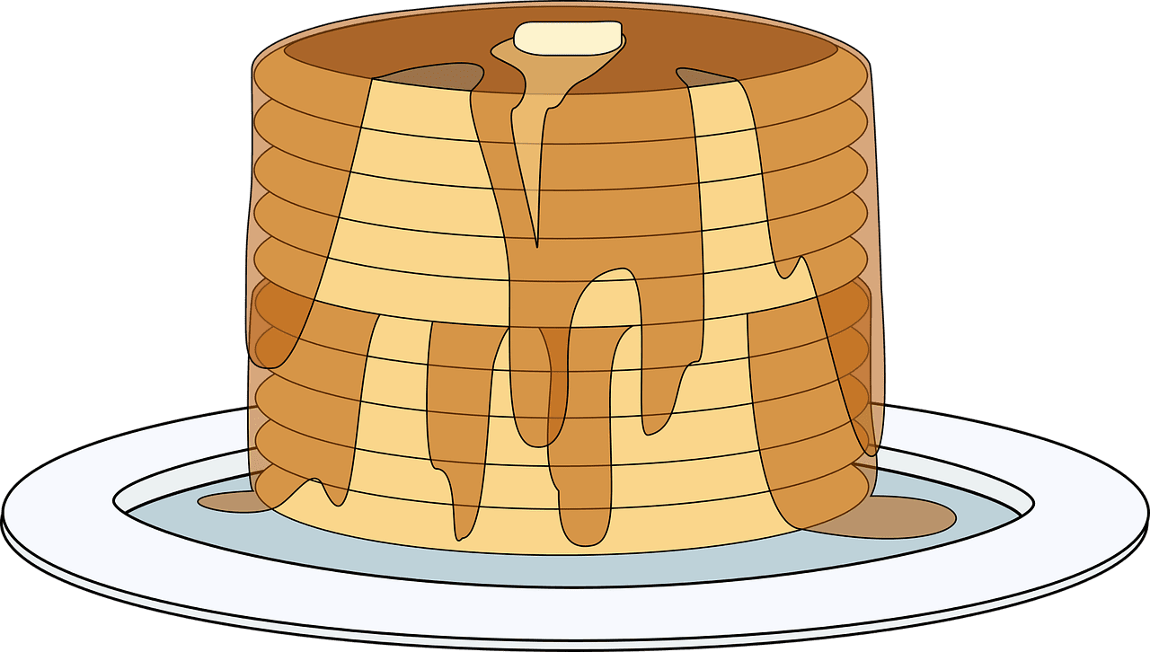 Graphic pancake breakfast food morning image from clipart