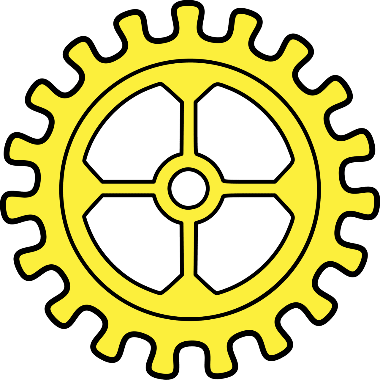 Vector gear silhouette hd mart clipart