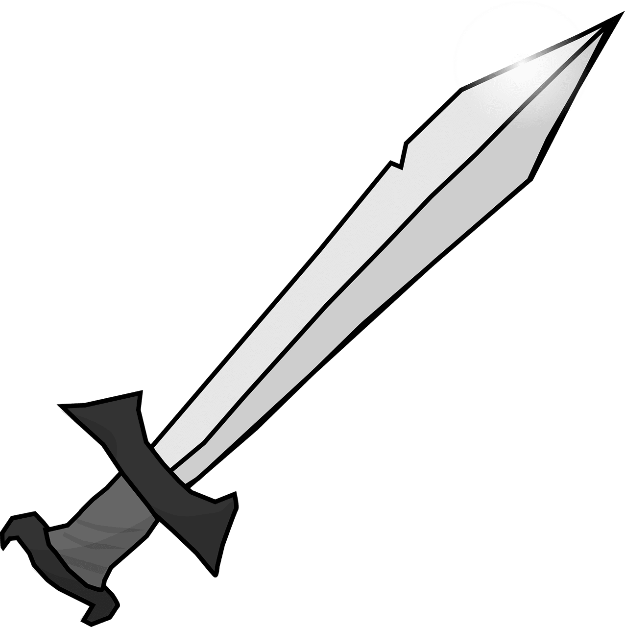 Sword weapon medieval vector graphic clipart