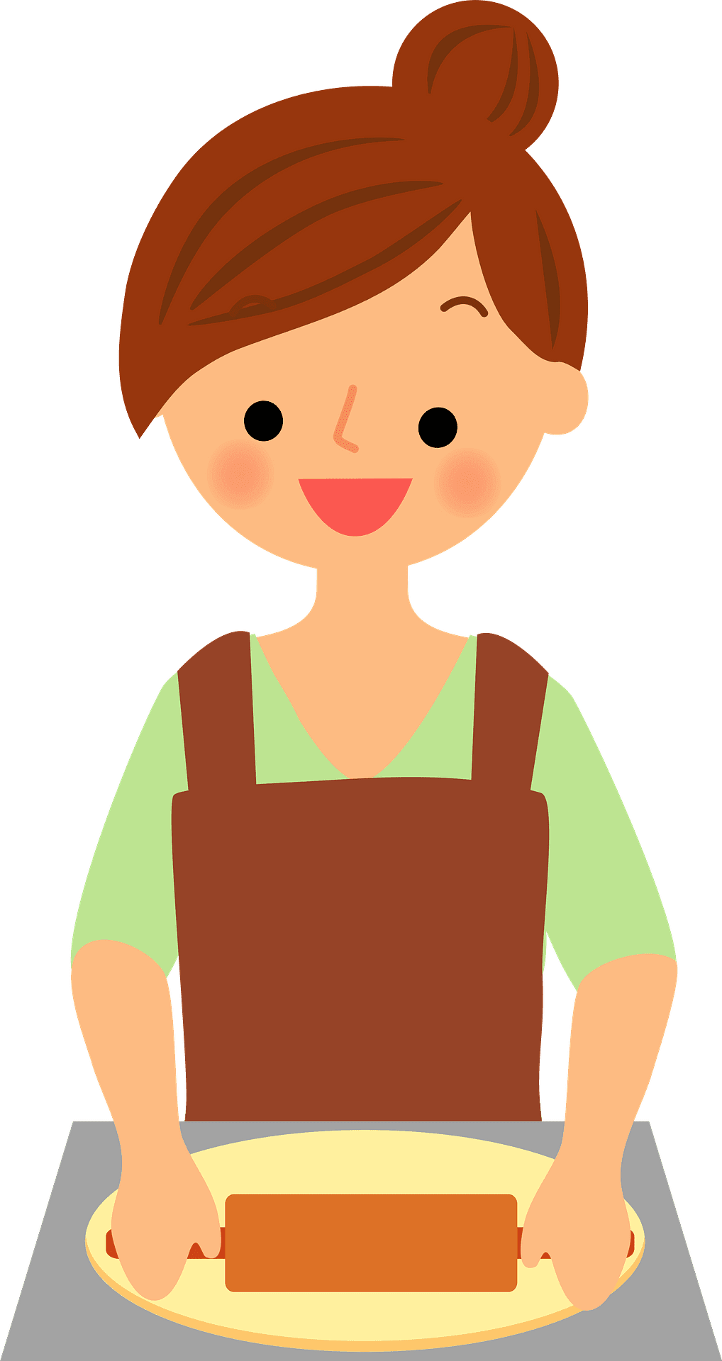 Baking woman is cooking vector clipart images