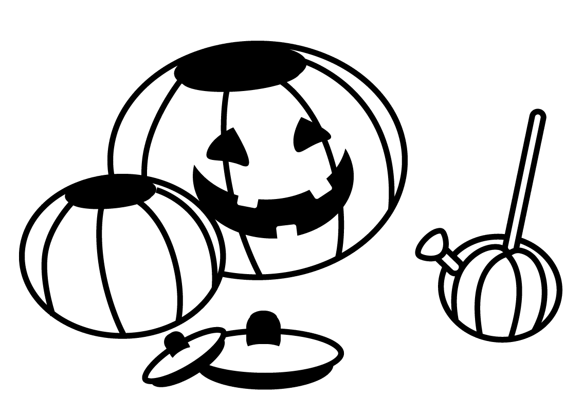Pumpkin black and white pipe clipart free