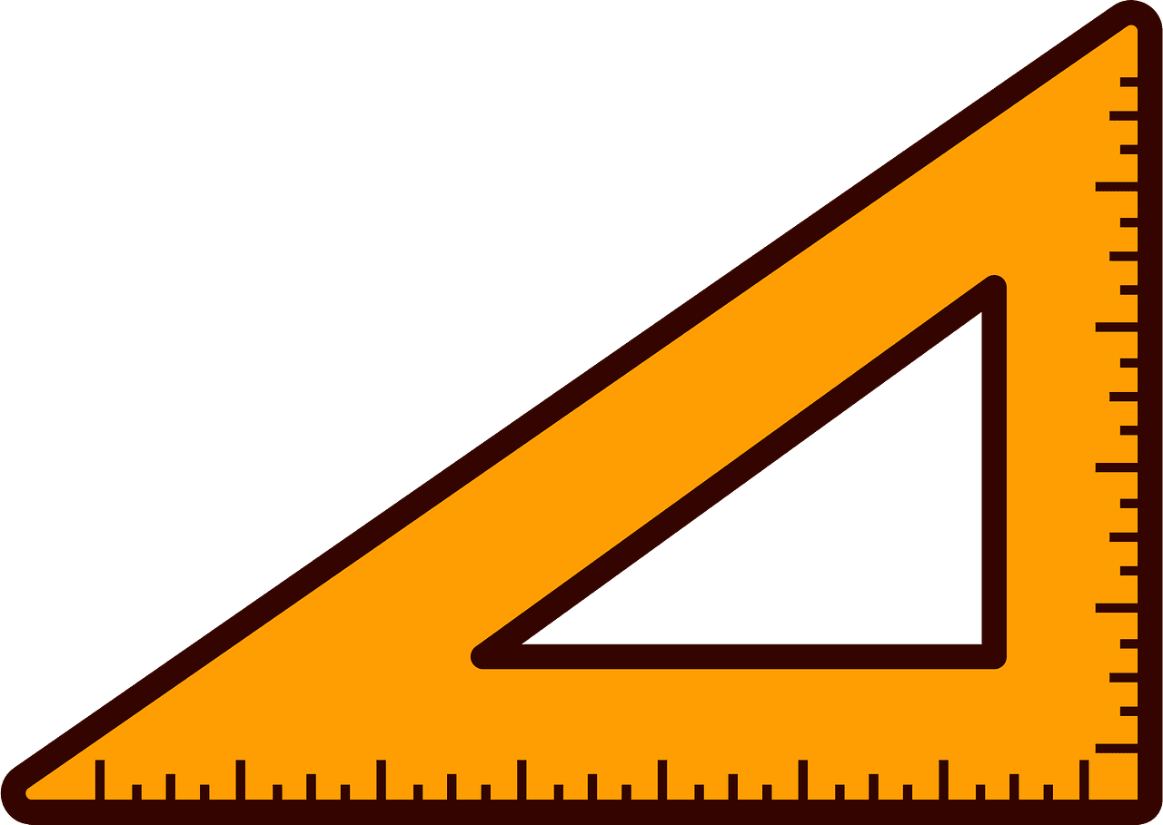 Triangular ruler vector clipart images