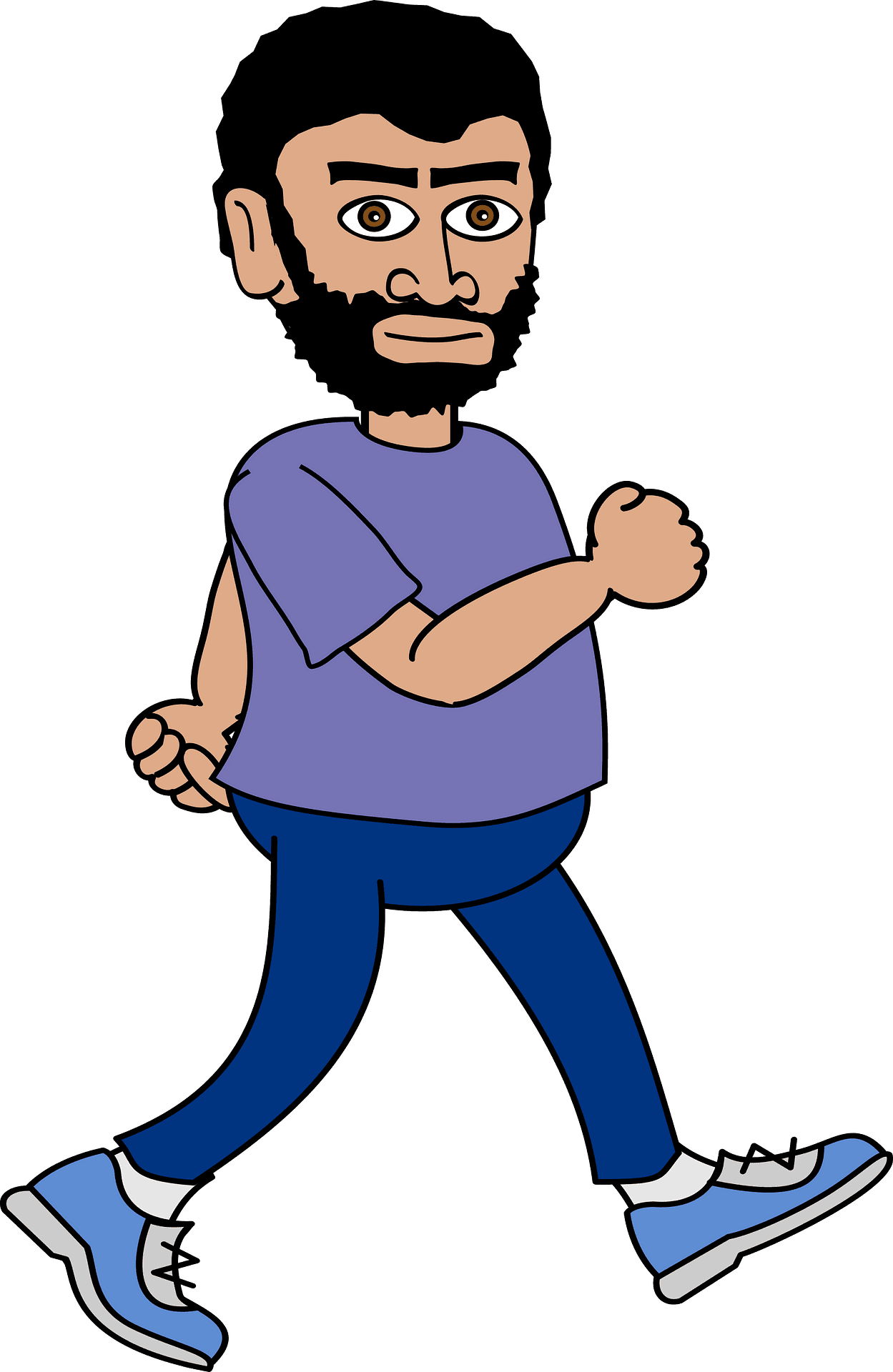 Man walking vector clipart images