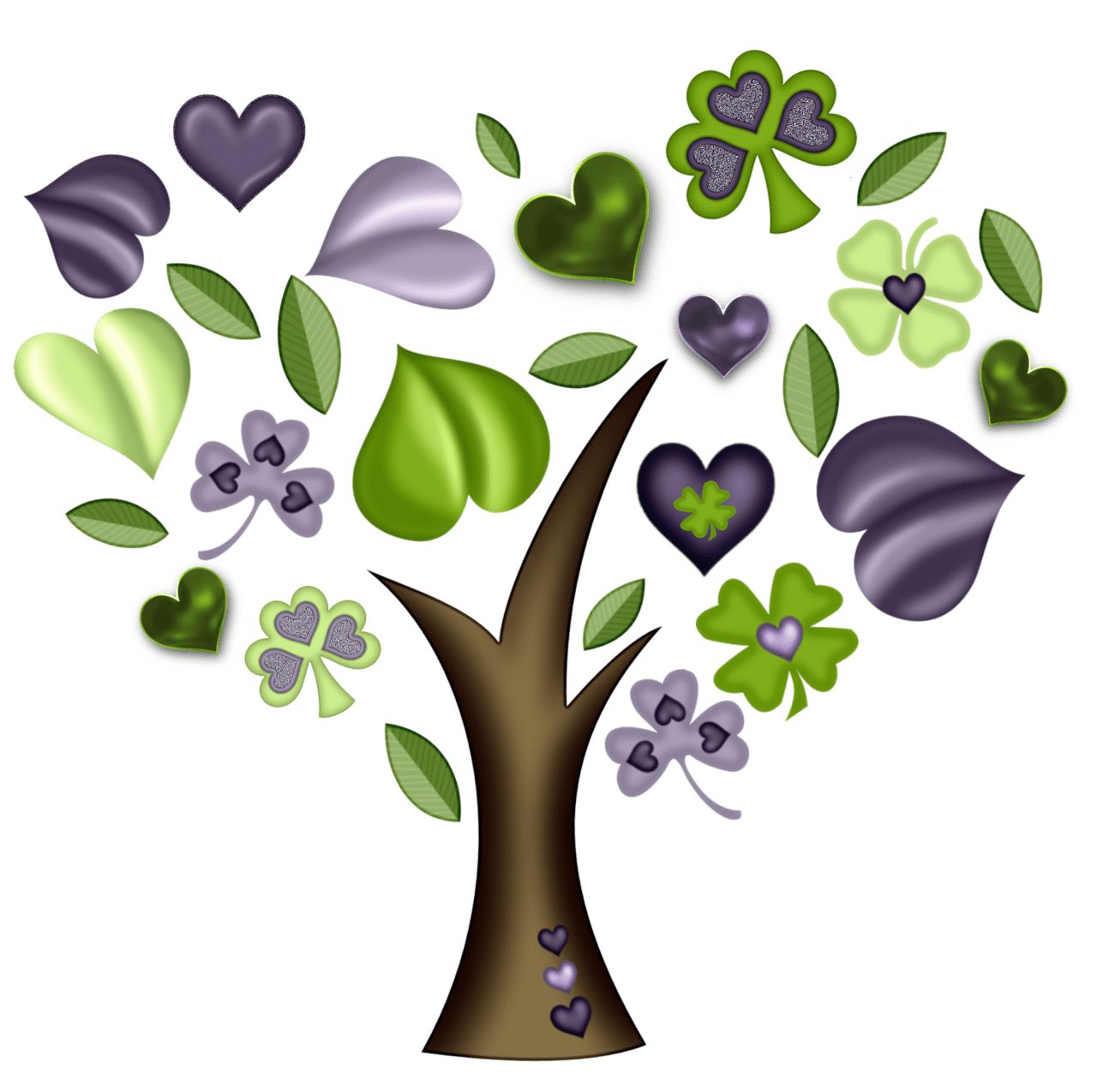Clover pin page clipart image 2