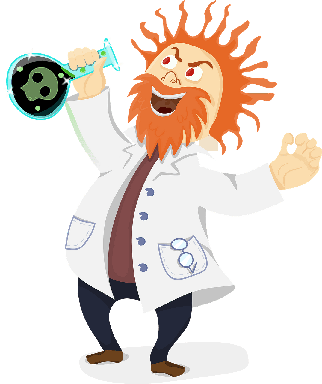 Mad scientist vector clipart images