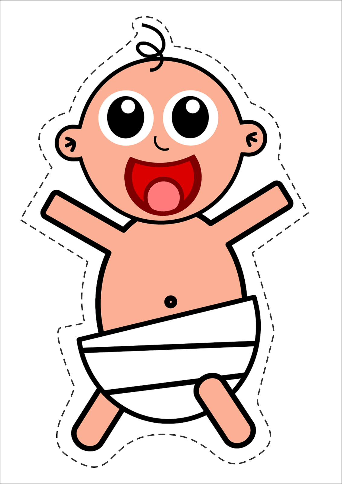 Diaper pin page clipart image 2