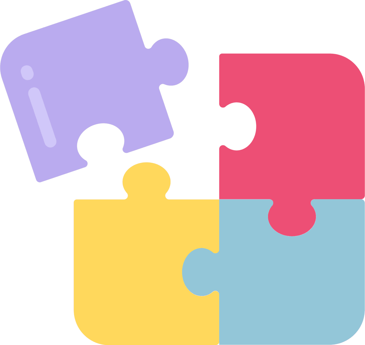 Puzzle pieces vector clipart images 2