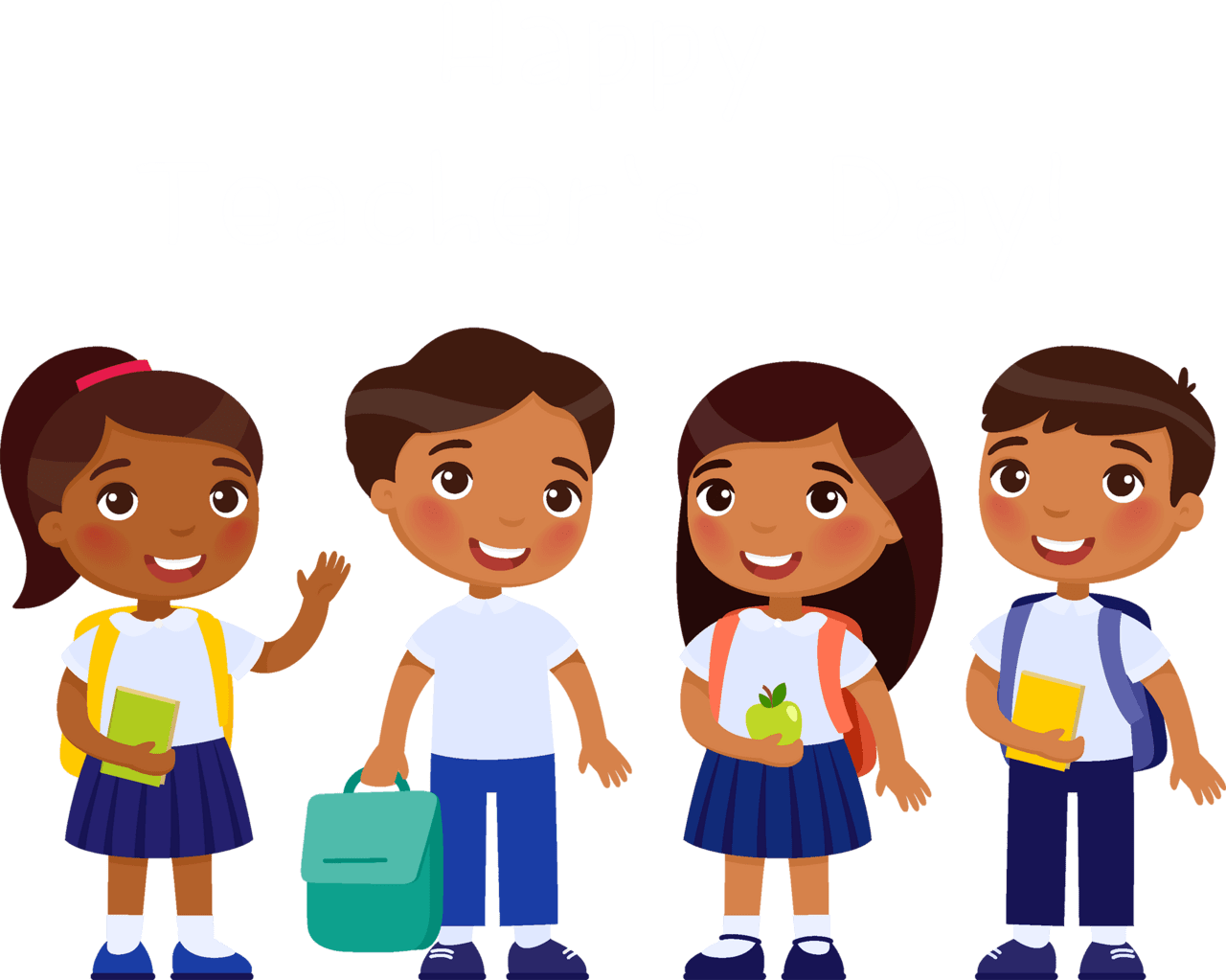 Team happy teacher day vector teachers clipart