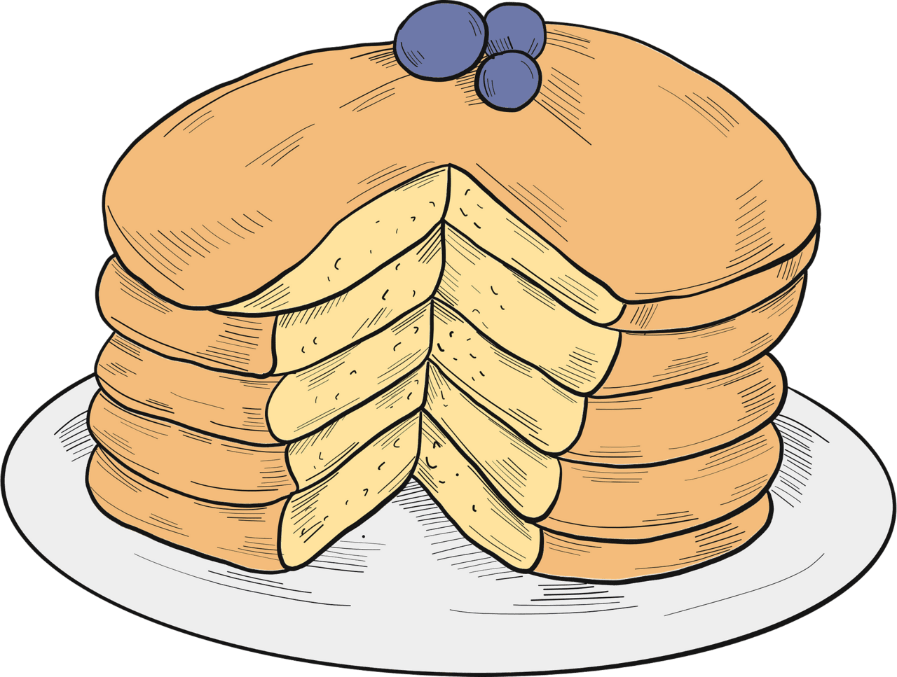 Pancake vector clipart images