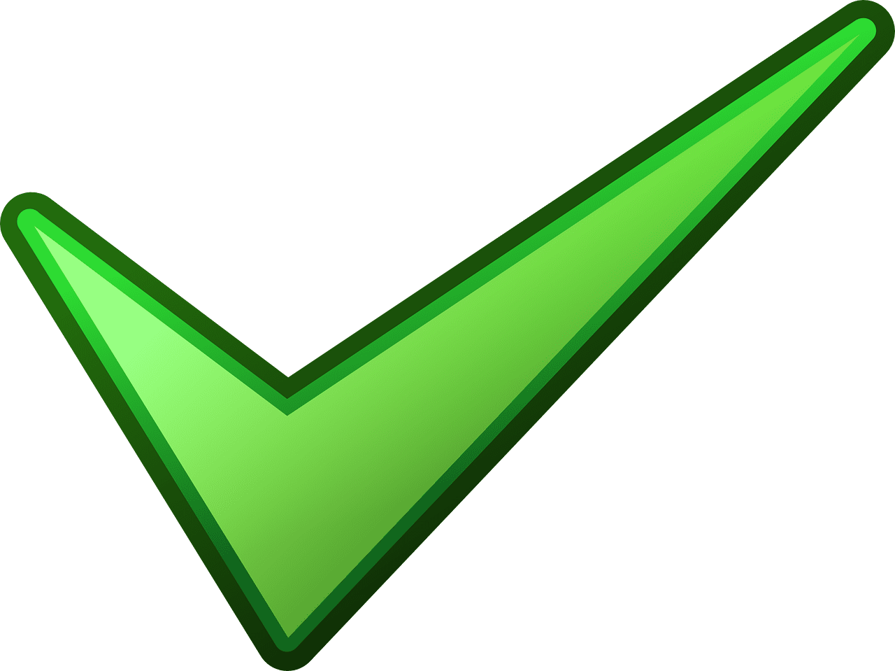 Check mark green tick vector graphic clipart