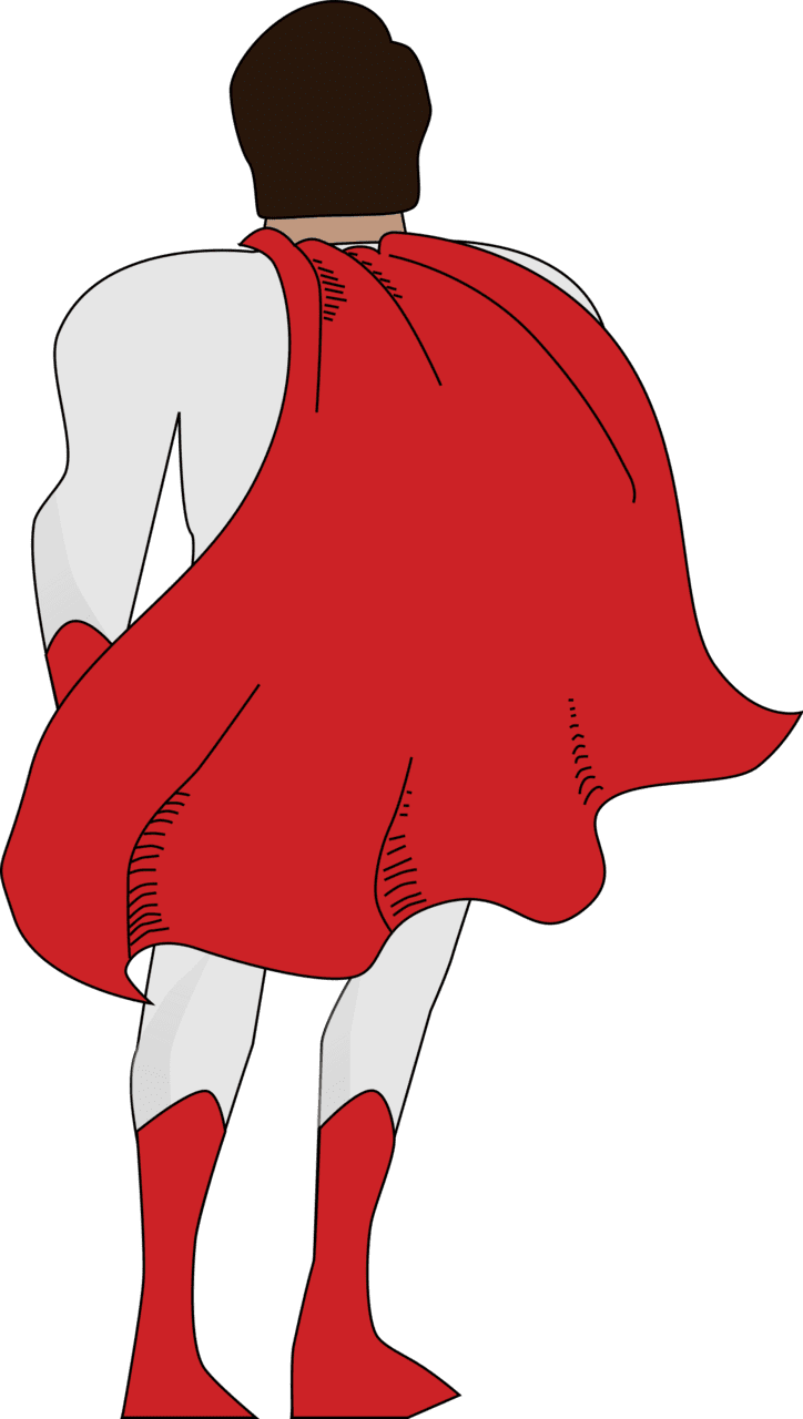 Man superhero cape clipart best vector
