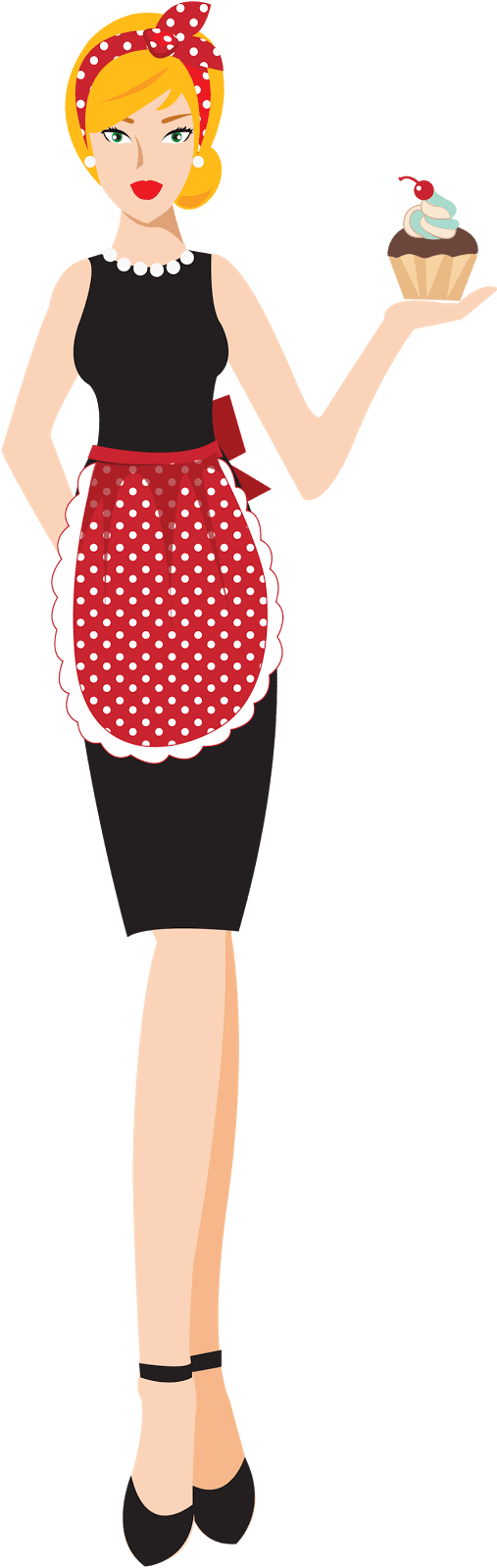 Baking retro clipart oh my fiesta for ladies vector