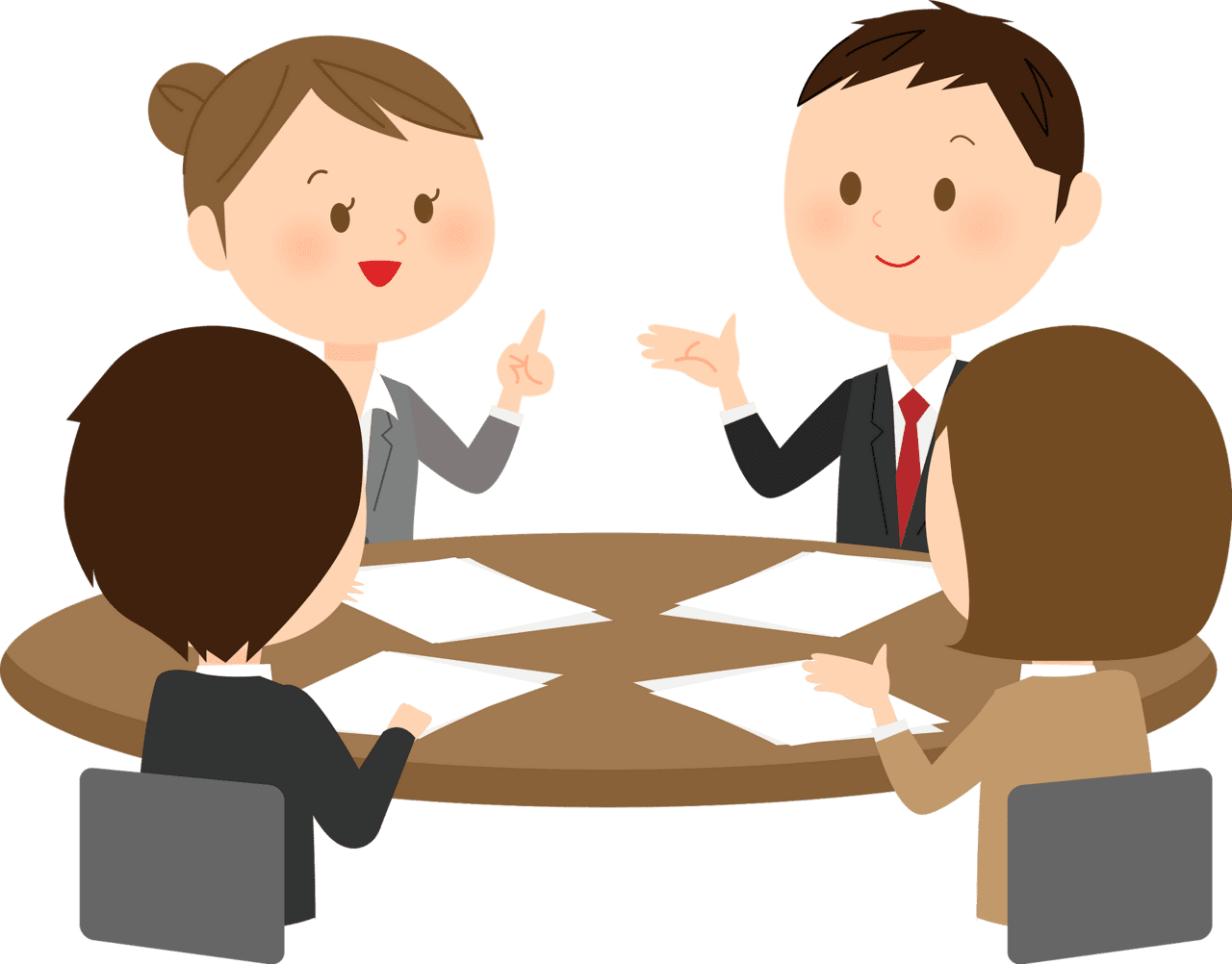 Business persons are meeting vector clipart images