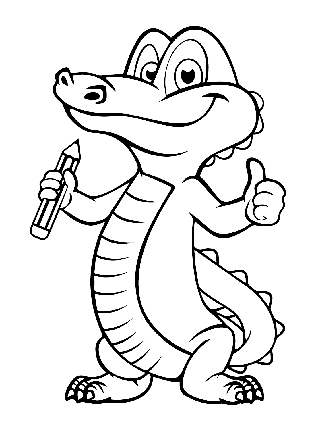 Crocodile coloring pages ideas printable for kids clipart free